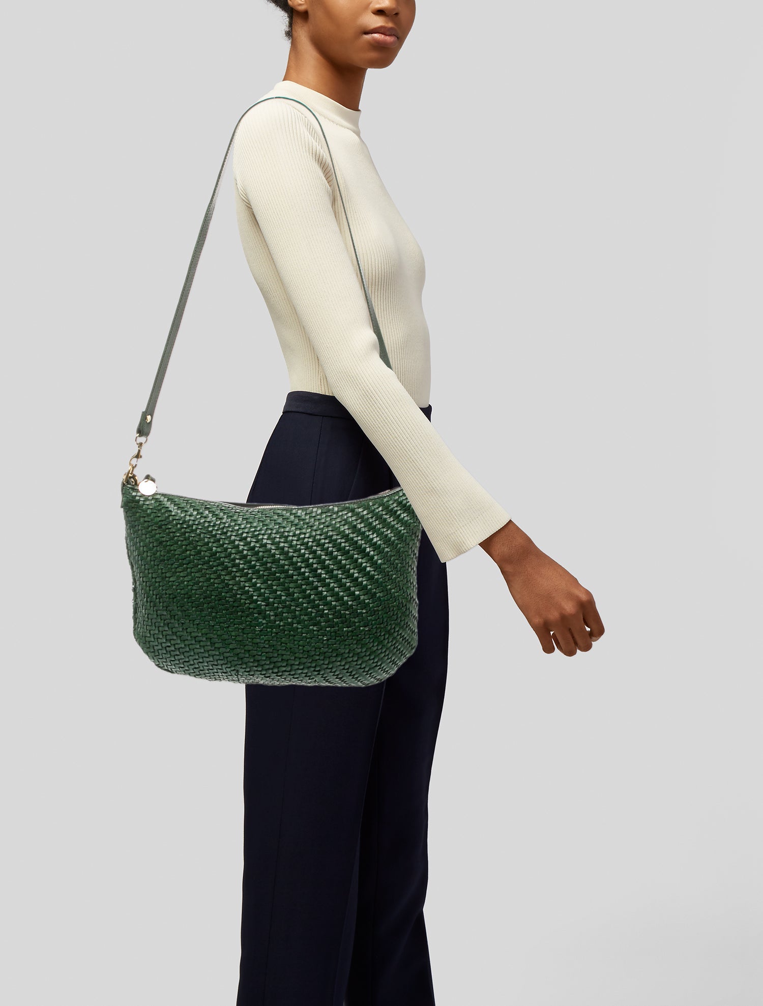 Clare V. Leather Top Handle Bag