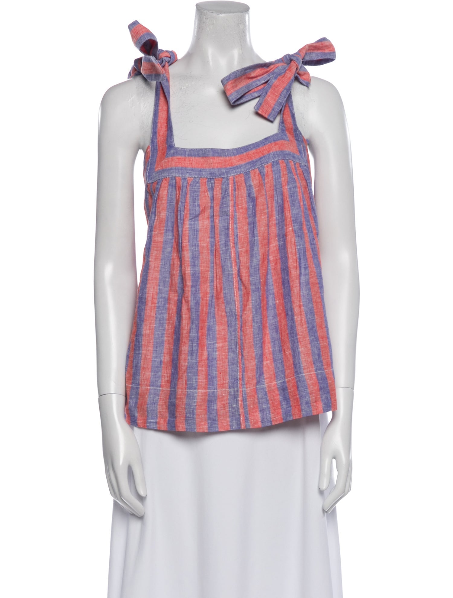 Clare V. Linen Printed Top