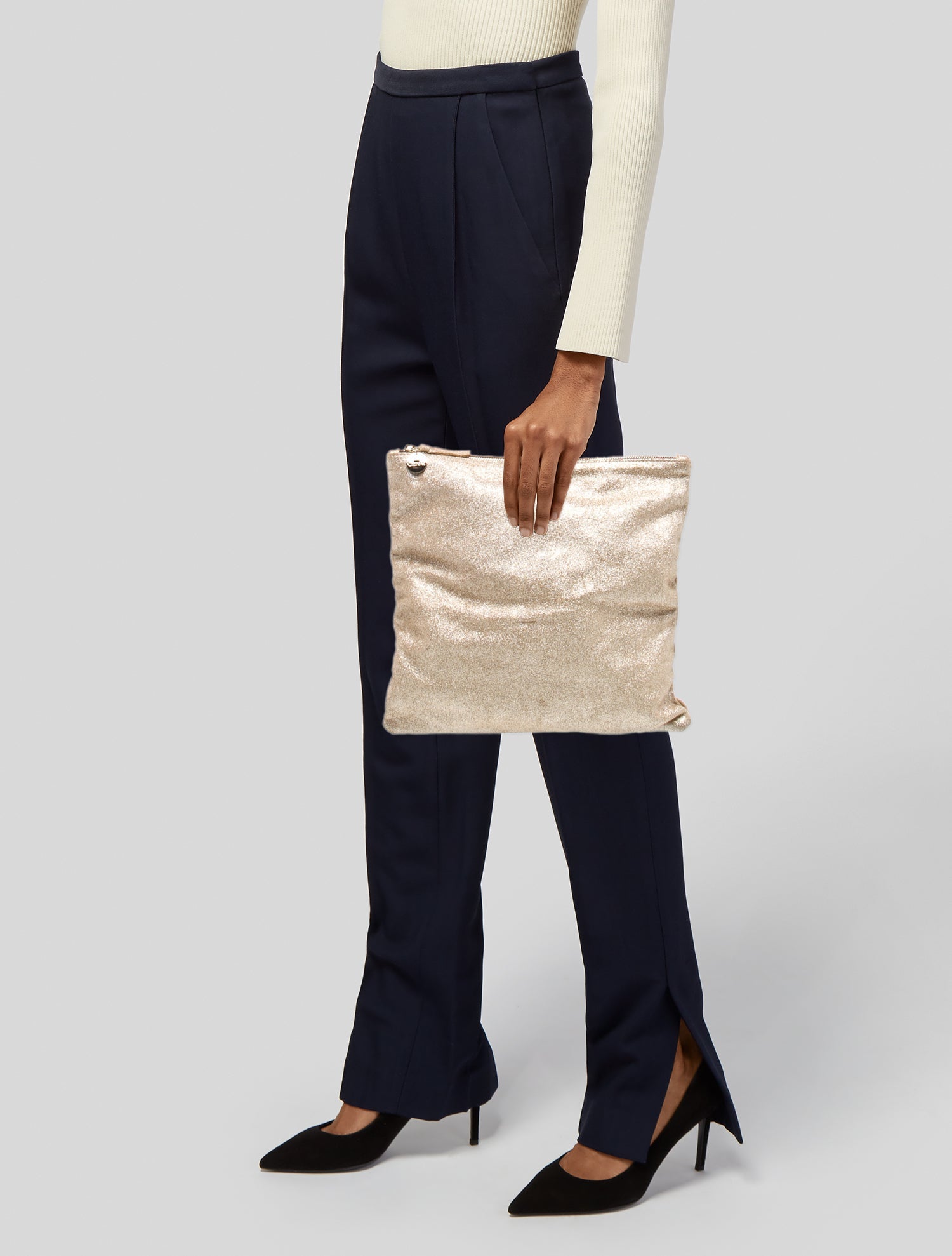 Clare V. Glitter Clutch