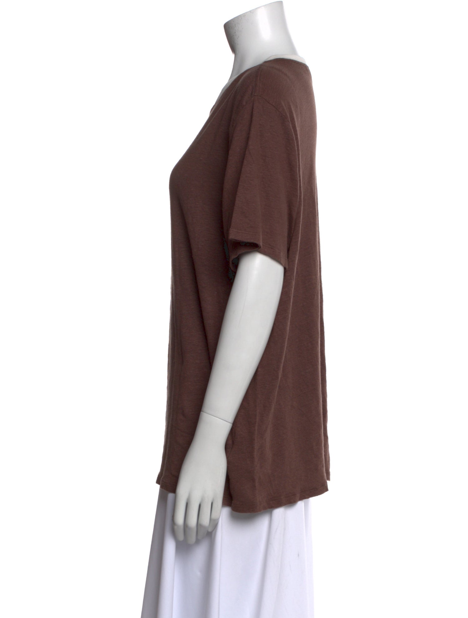 Clare V. Linen V-Neck T-Shirt