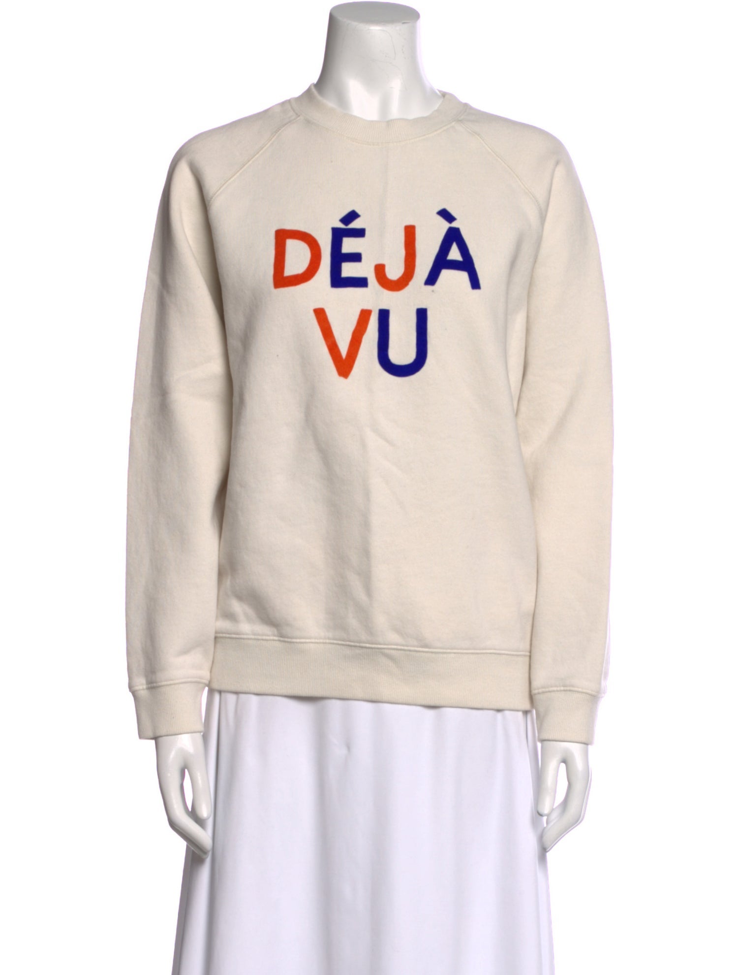 Clare V. Graphic Print Crew Neck Sweatshirt