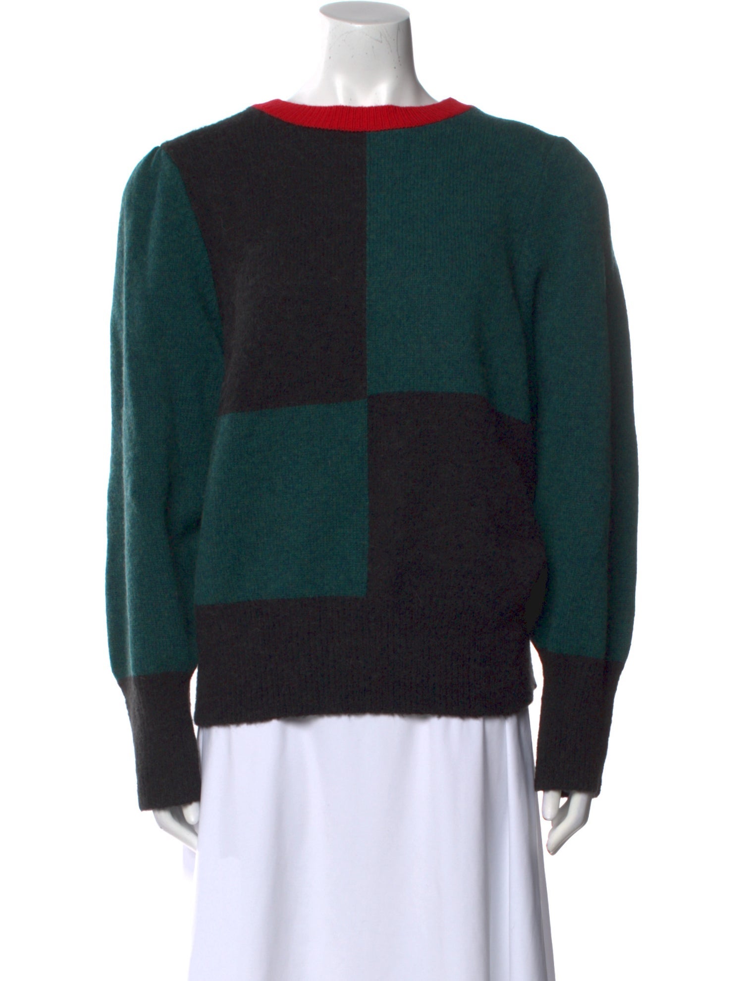 Clare V. Wool Colorblock Pattern Sweater w/ Tags