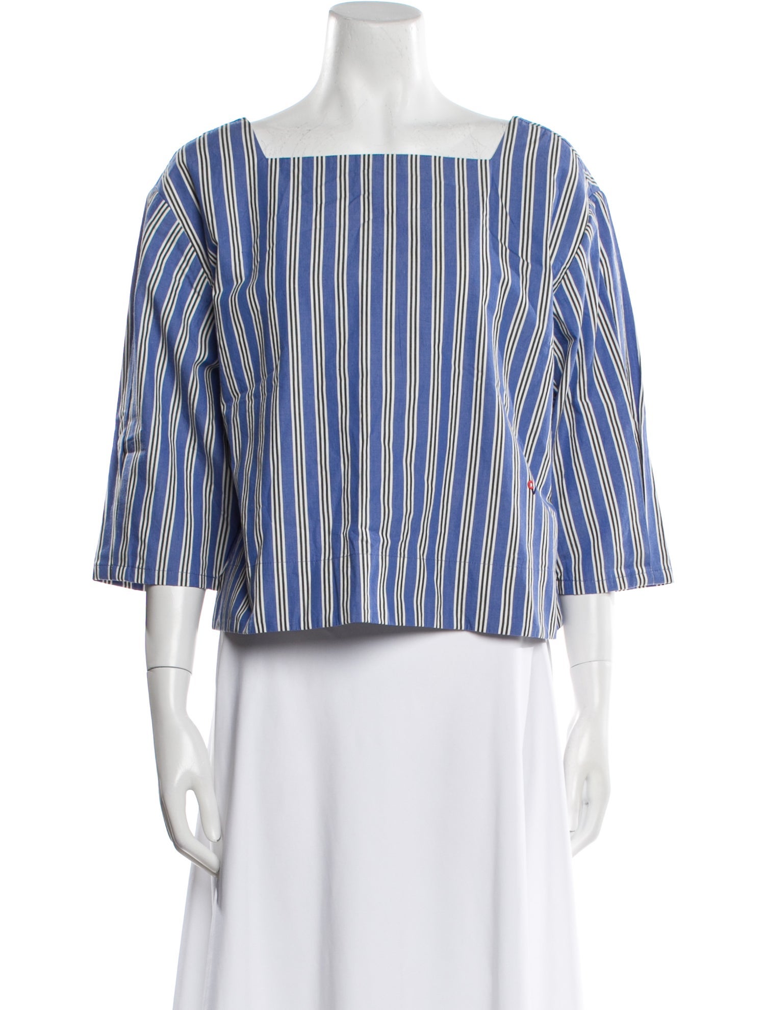 Clare V. Striped Square Neckline Blouse w/ Tags