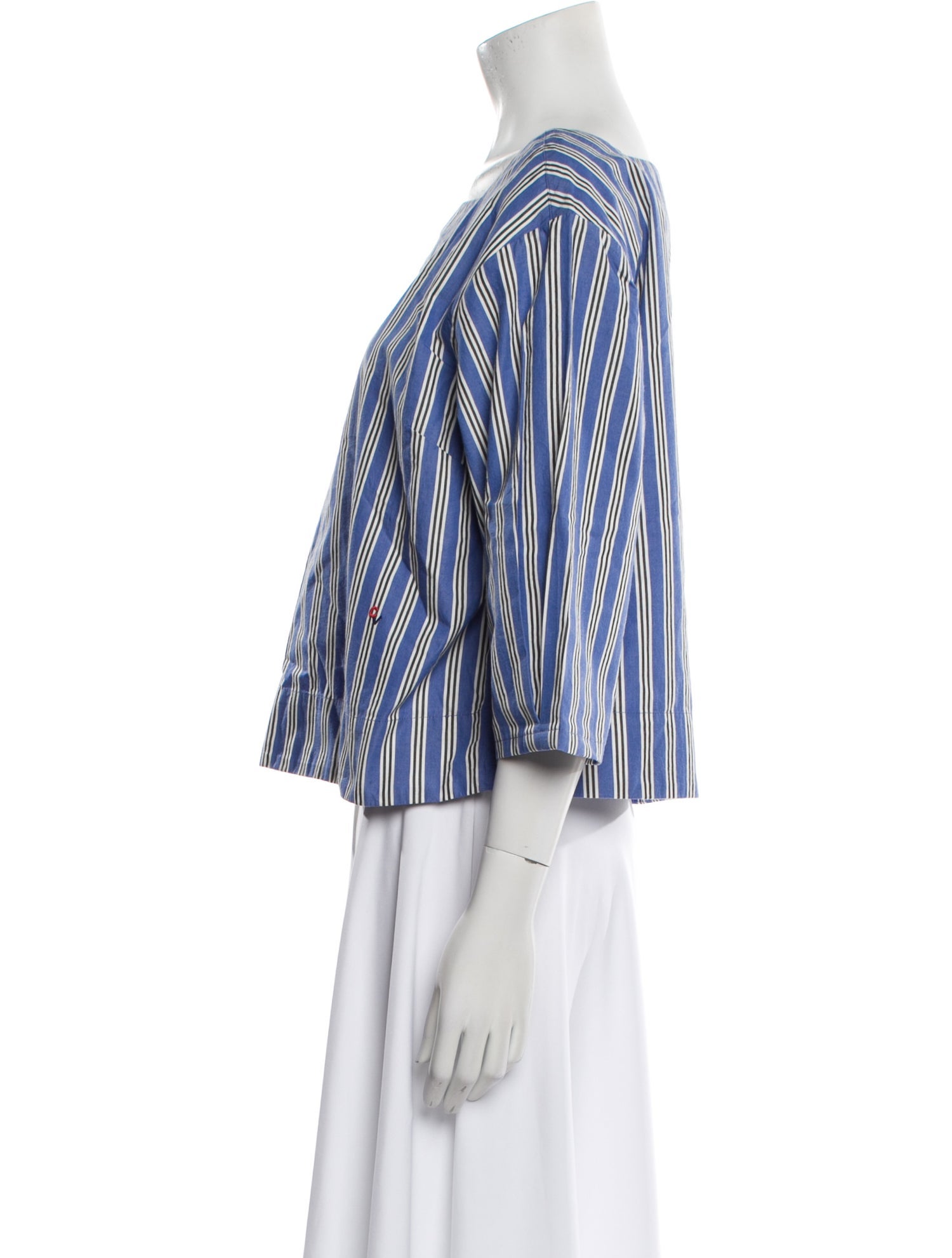 Clare V. Striped Square Neckline Blouse w/ Tags