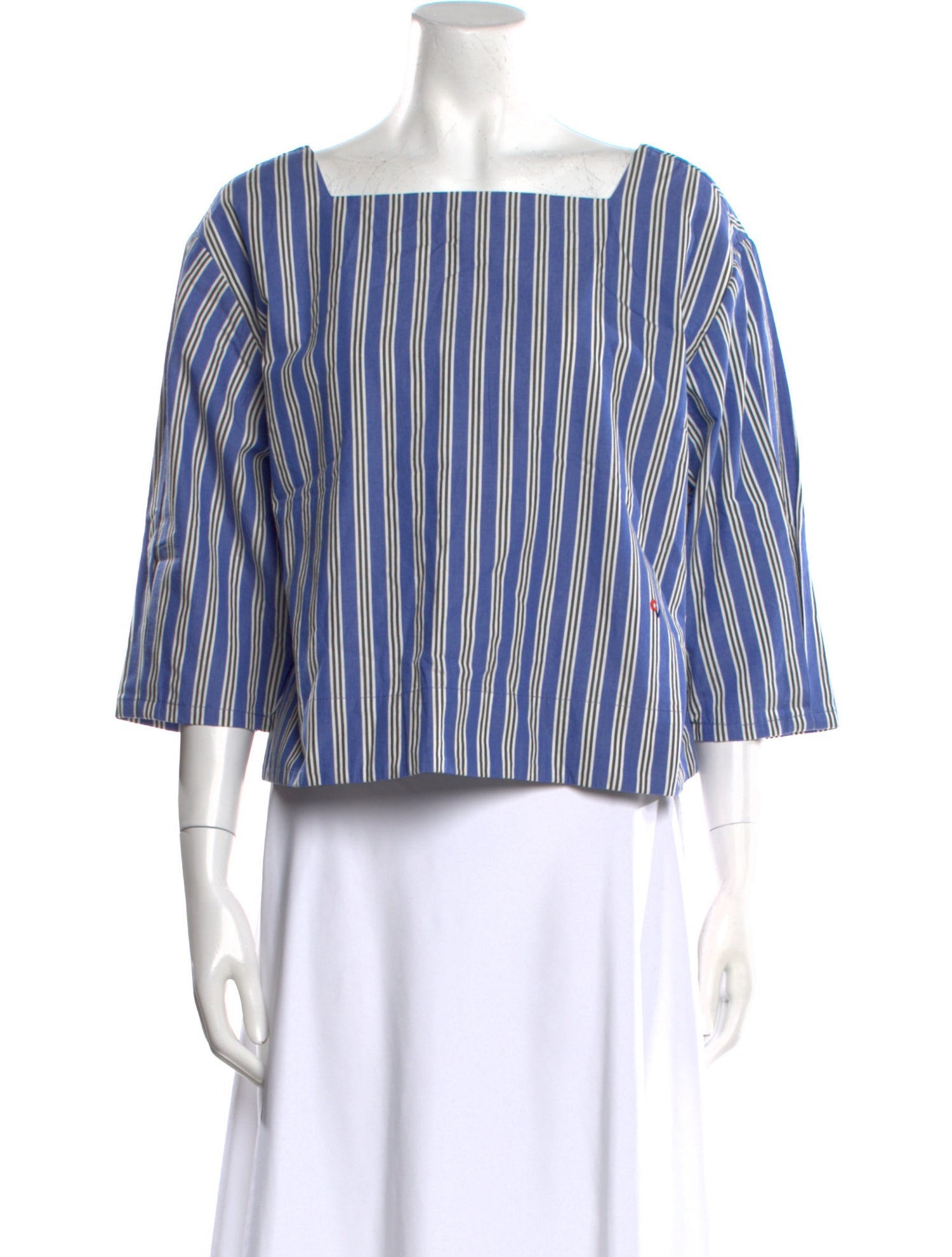 Clare V. Striped Square Neckline Crop Top w/ Tags