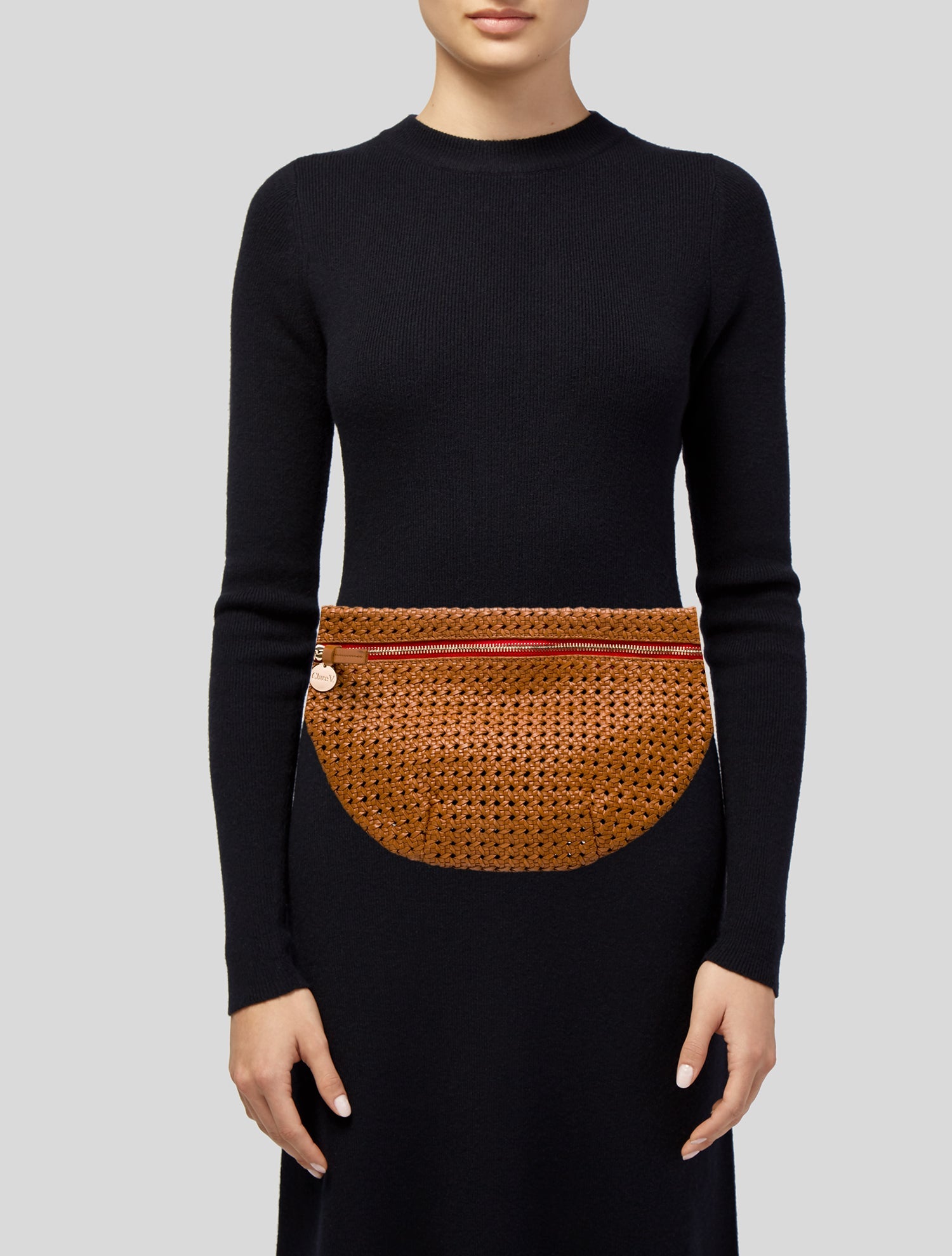 Clare V. Raffia Belt Bag