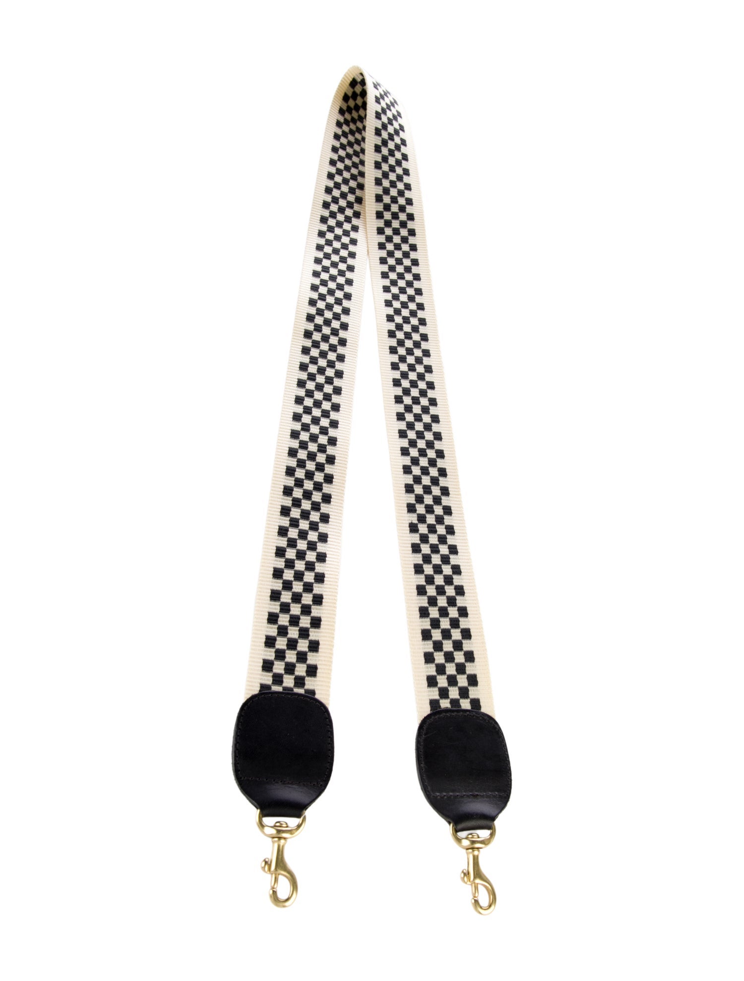 Clare V. Neutral and pattern handbag strap.
