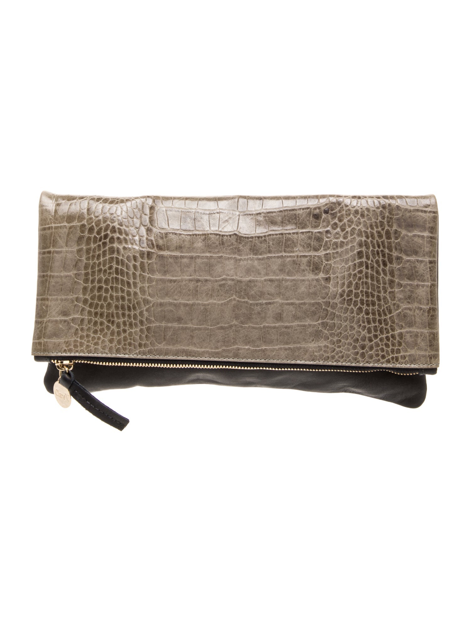 Clare V. Embossed Leather Clutch