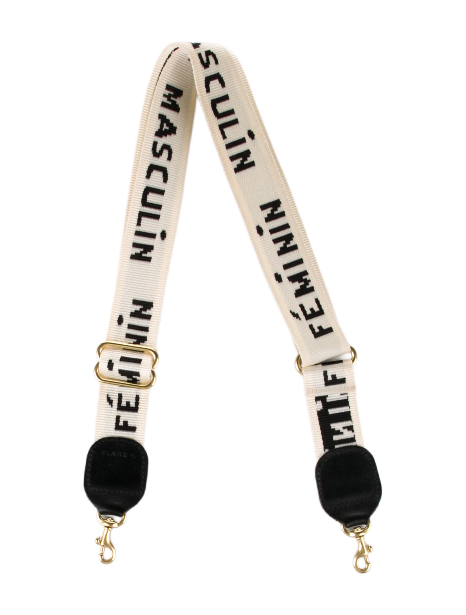 Clare V. Pattern Print Fabric Bag Strap