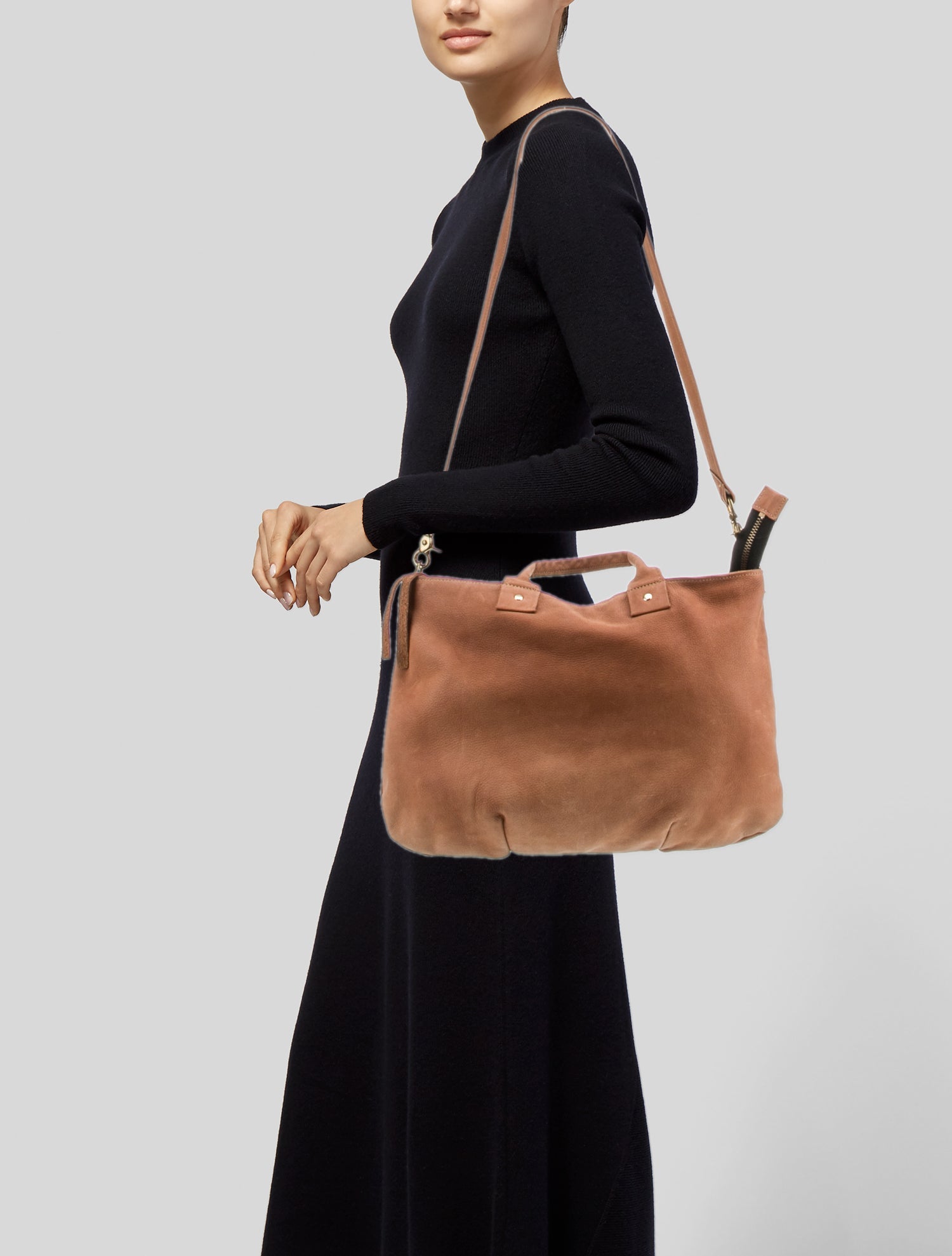 Clare V. Leather Top Handle Bag
