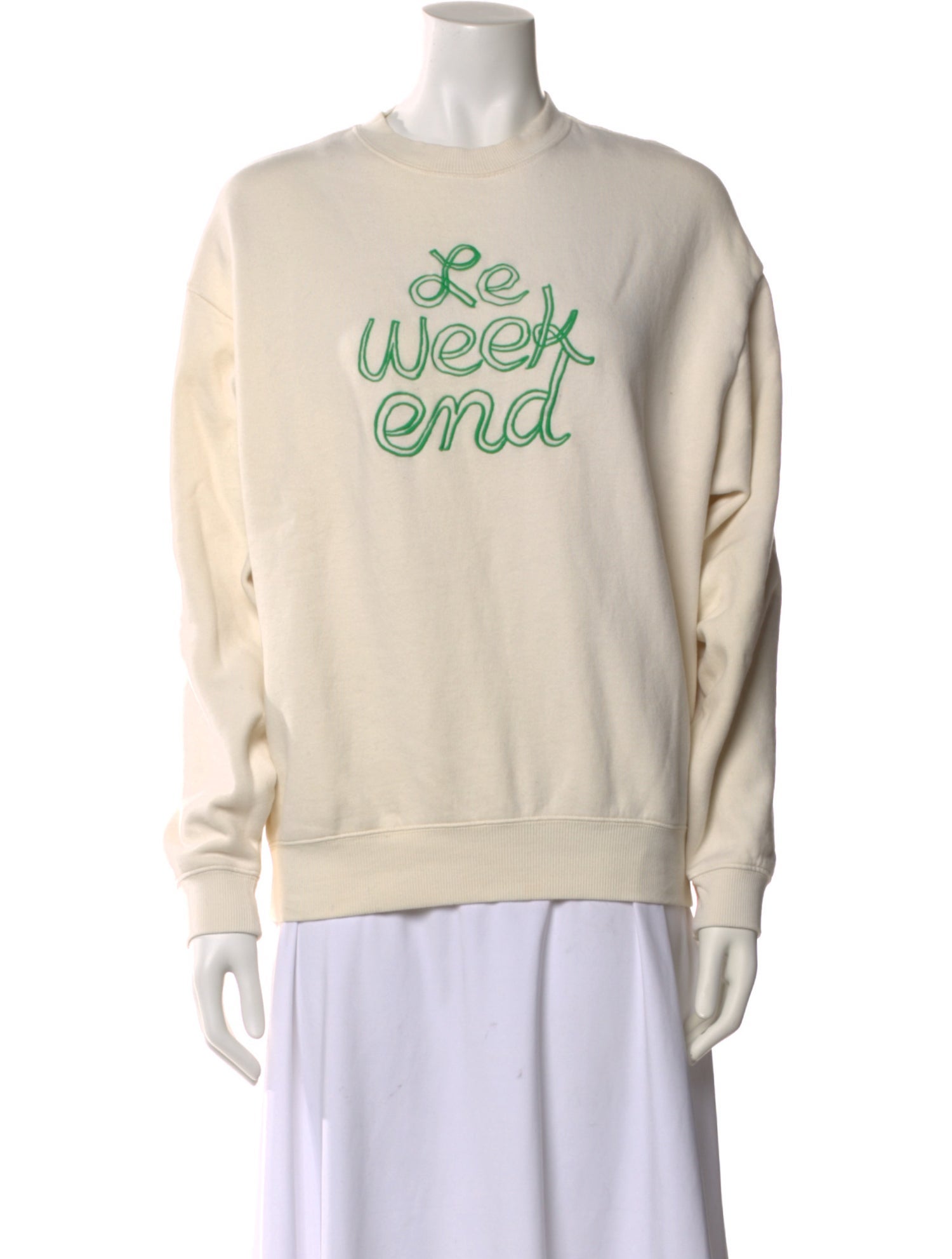 Clare V. Graphic Print Crew Neck Sweatshirt