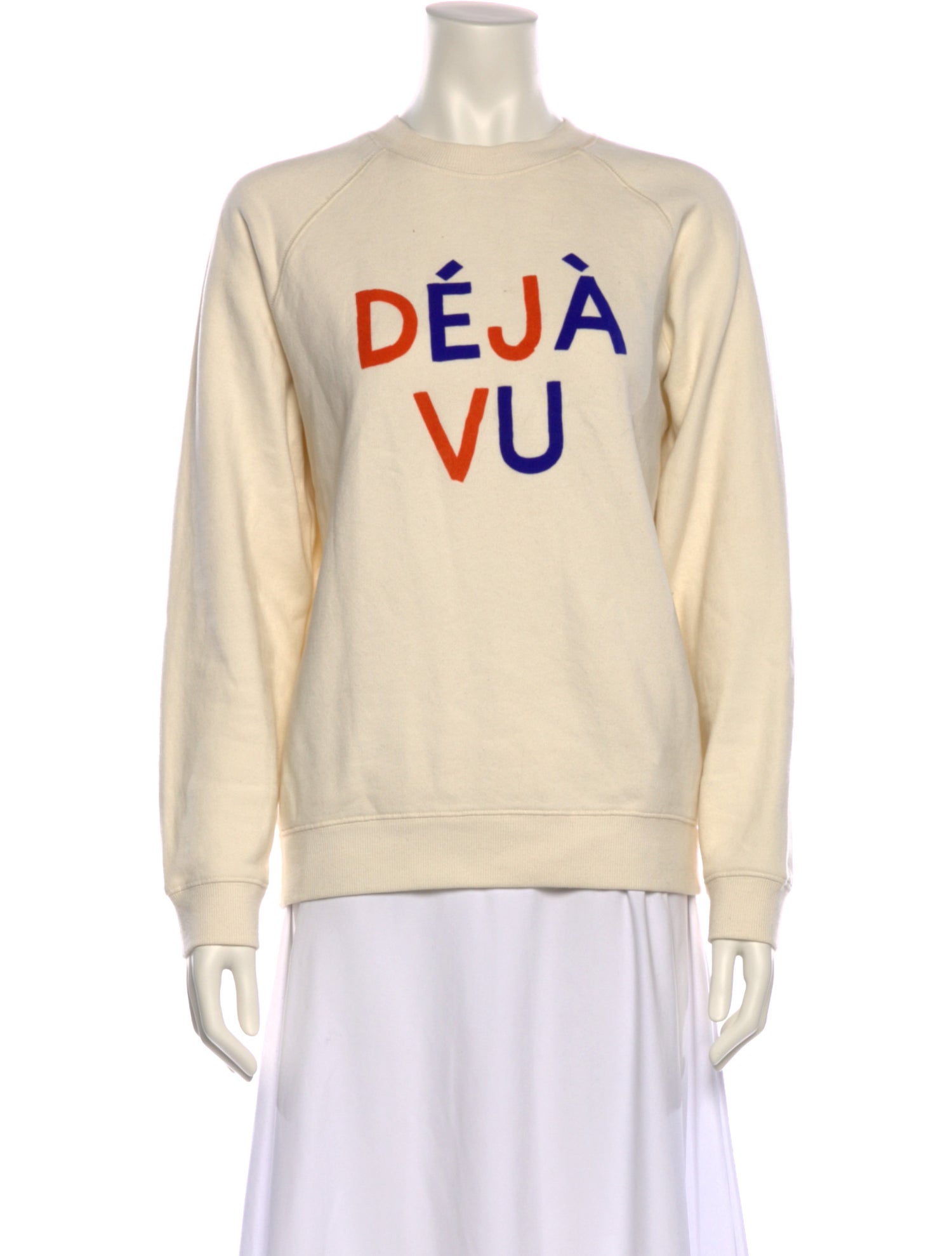 Clare V. Graphic Print Crew Neck Sweatshirt