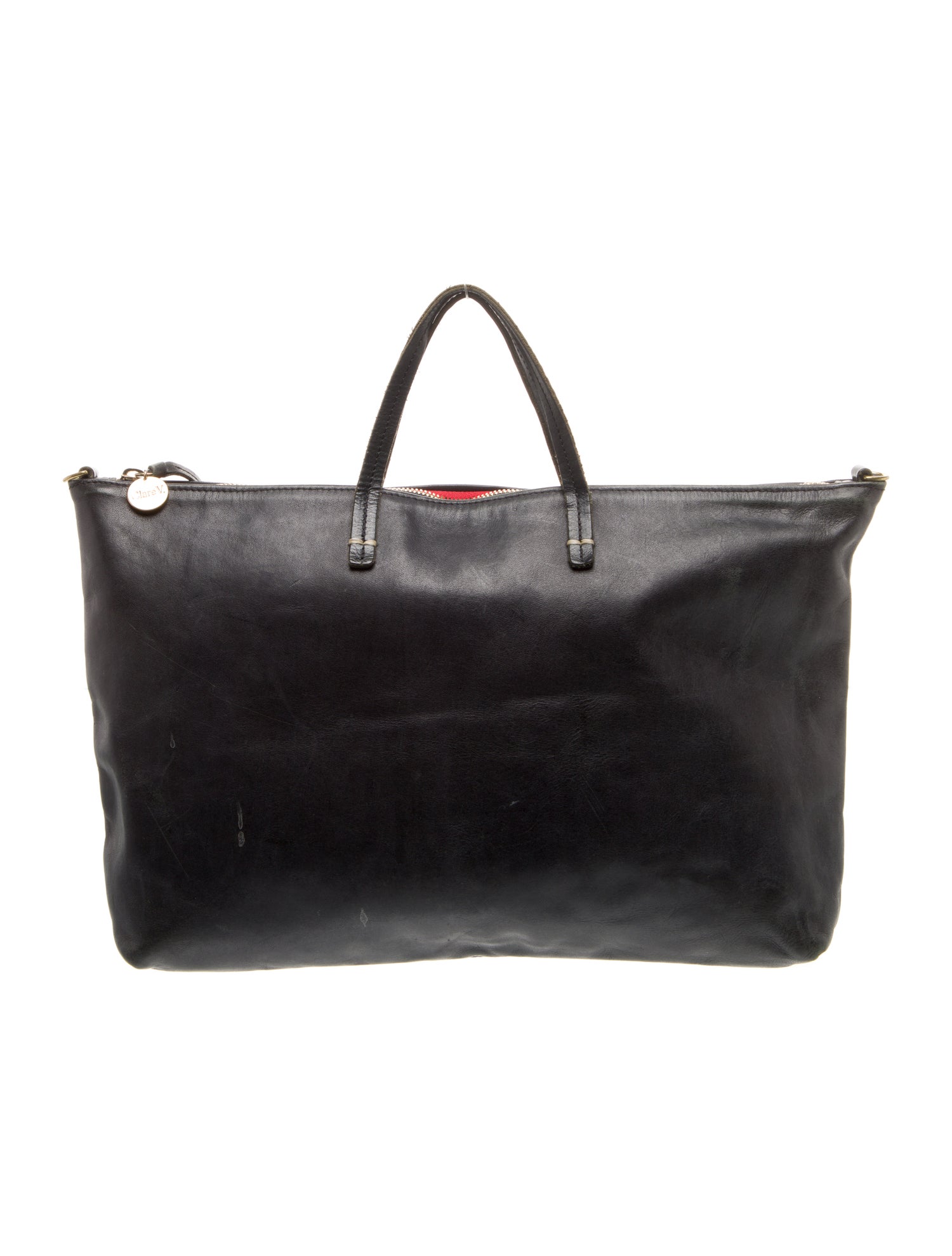 Clare V. Leather Top Handle Bag