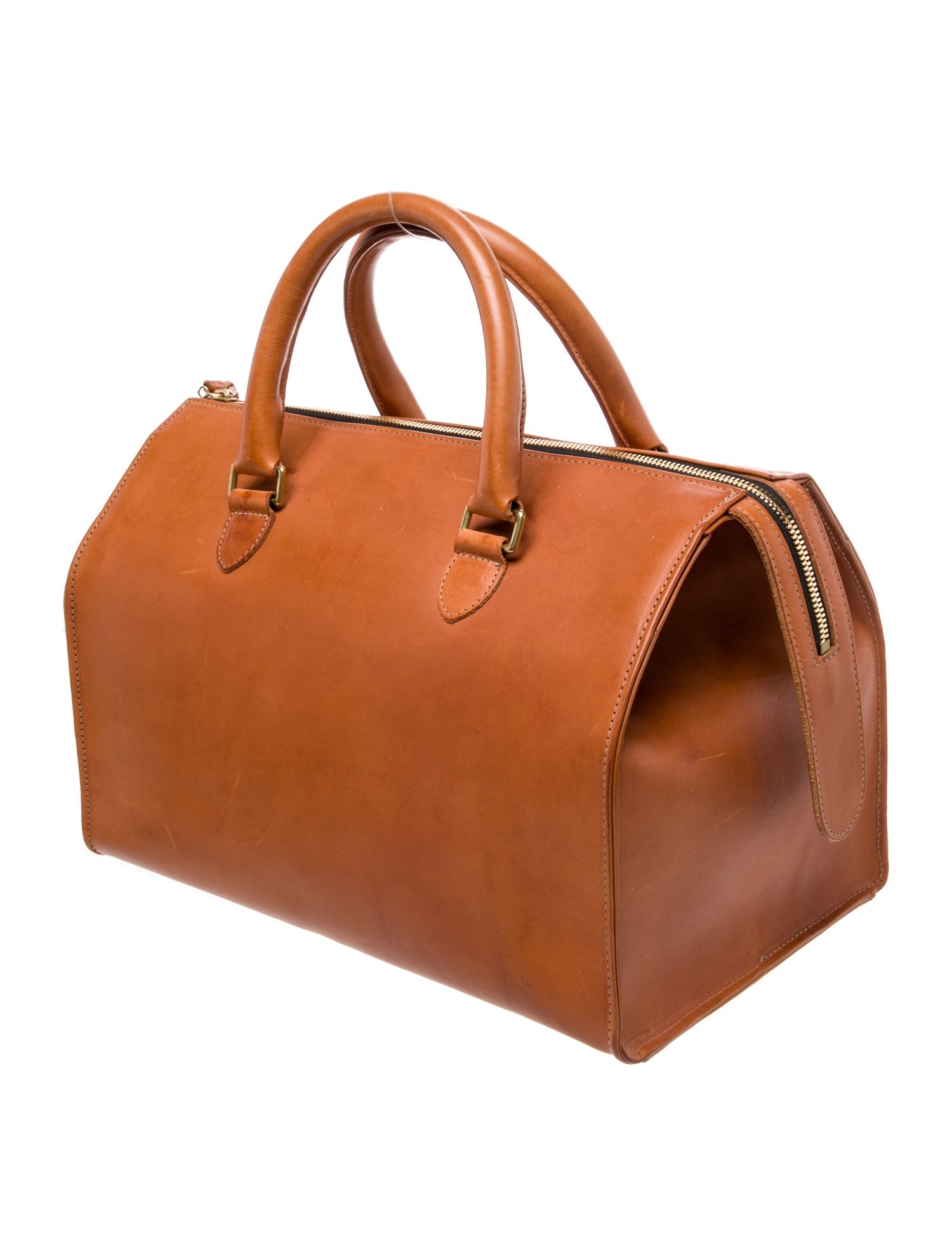 Clare V. Leather Top Handle Bag