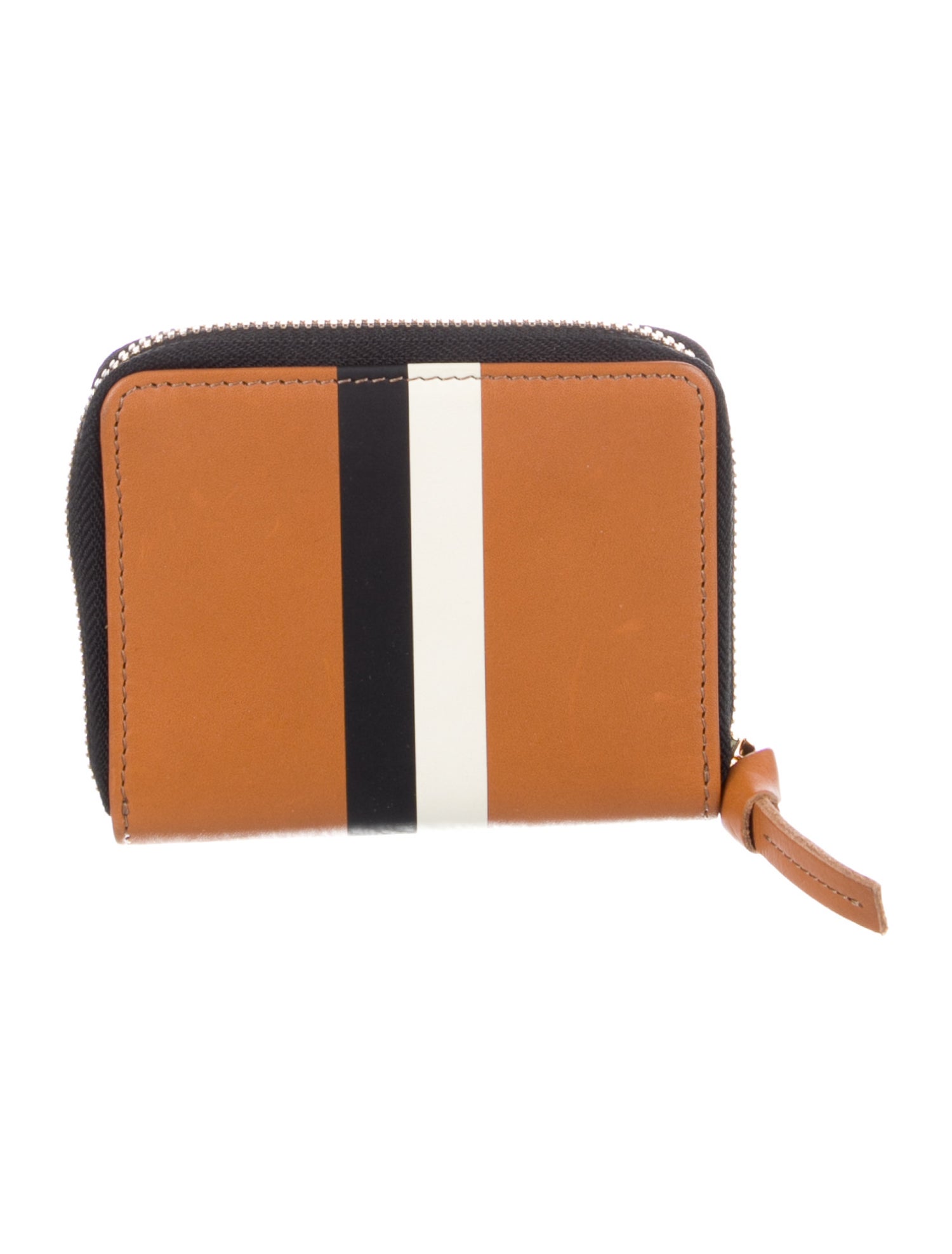 Clare V. Leather Striped Compact Wallet