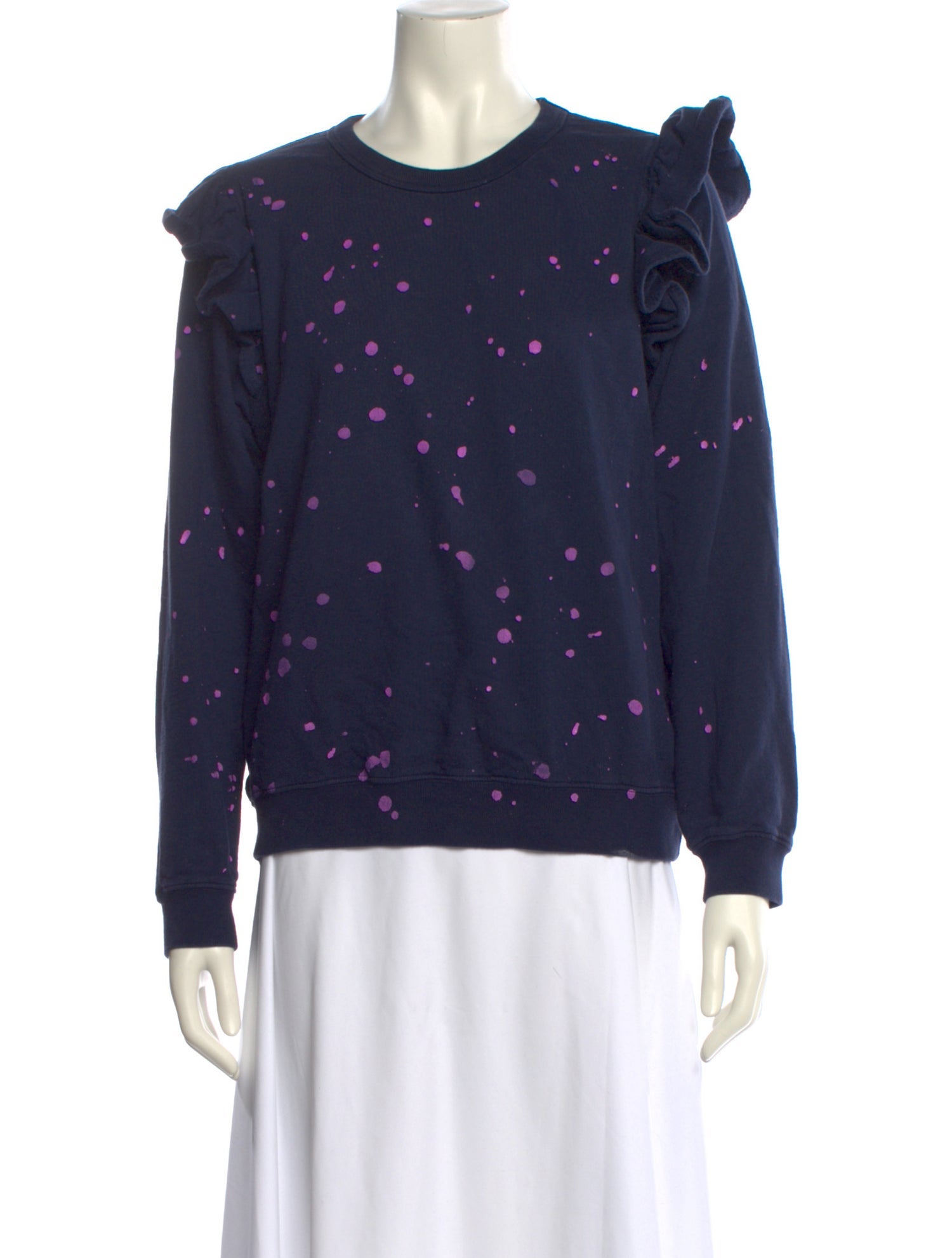 Clare V. Printed Crew Neck Sweatshirt