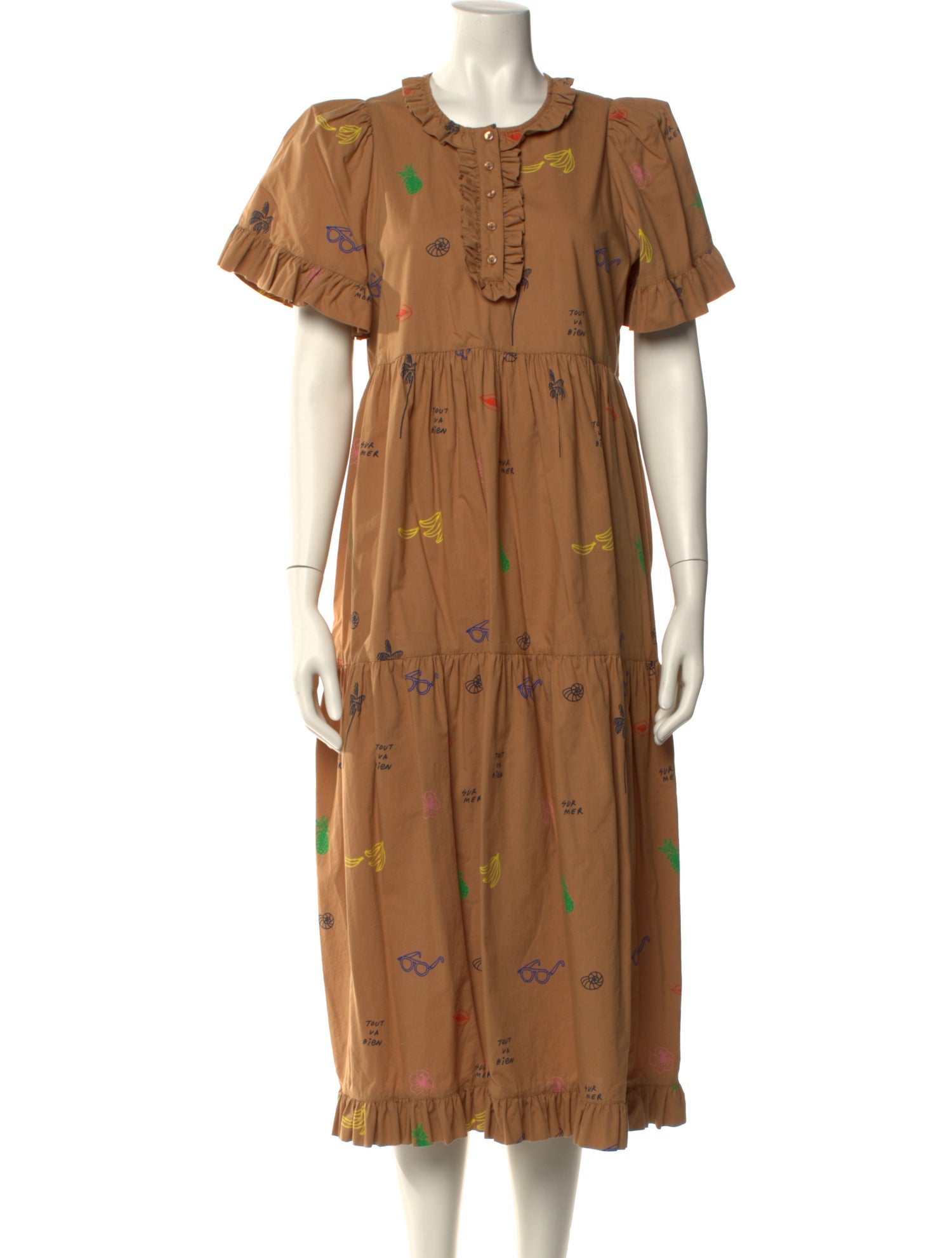 Clare V. Floral Print Long Dress