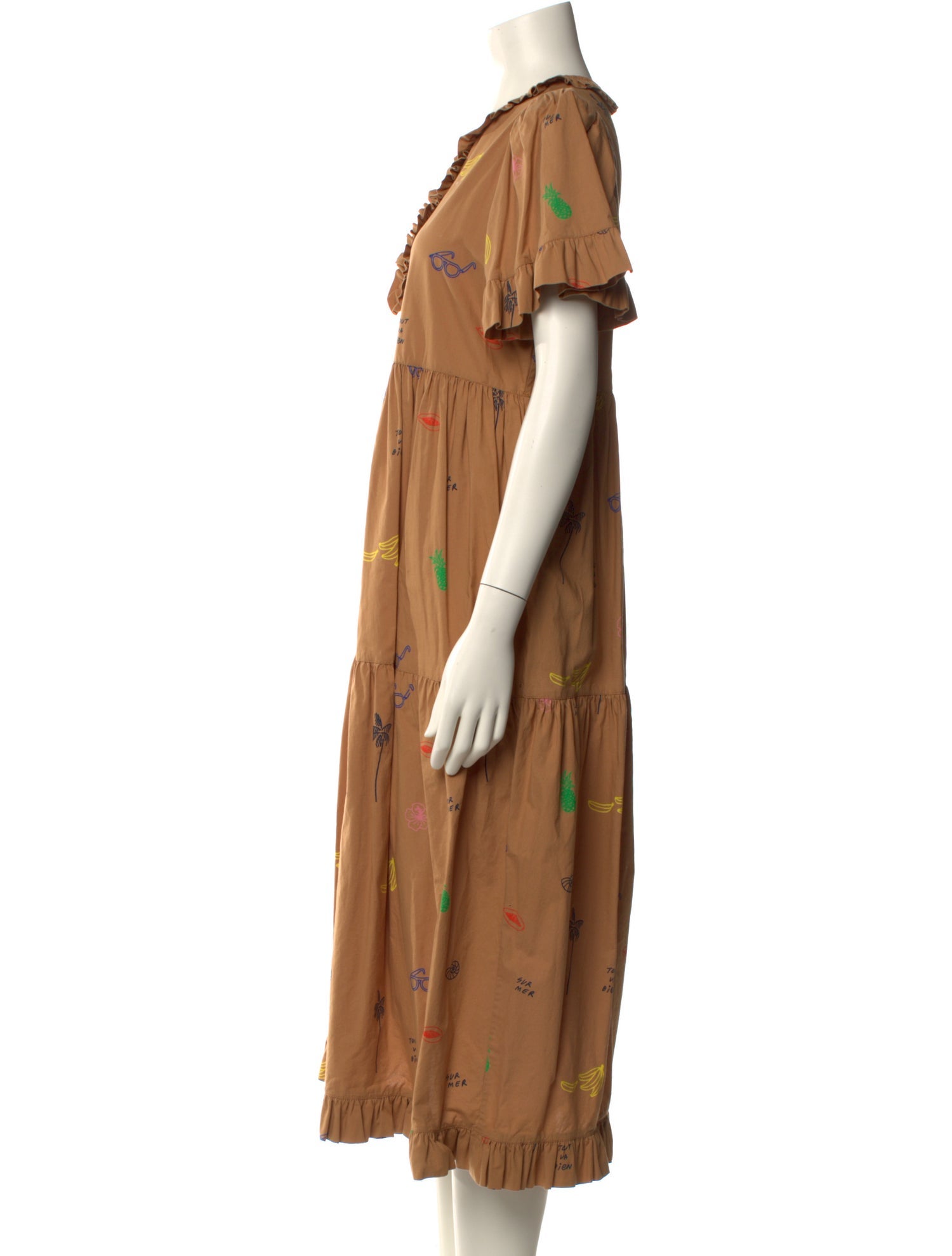 Clare V. Floral Print Long Dress