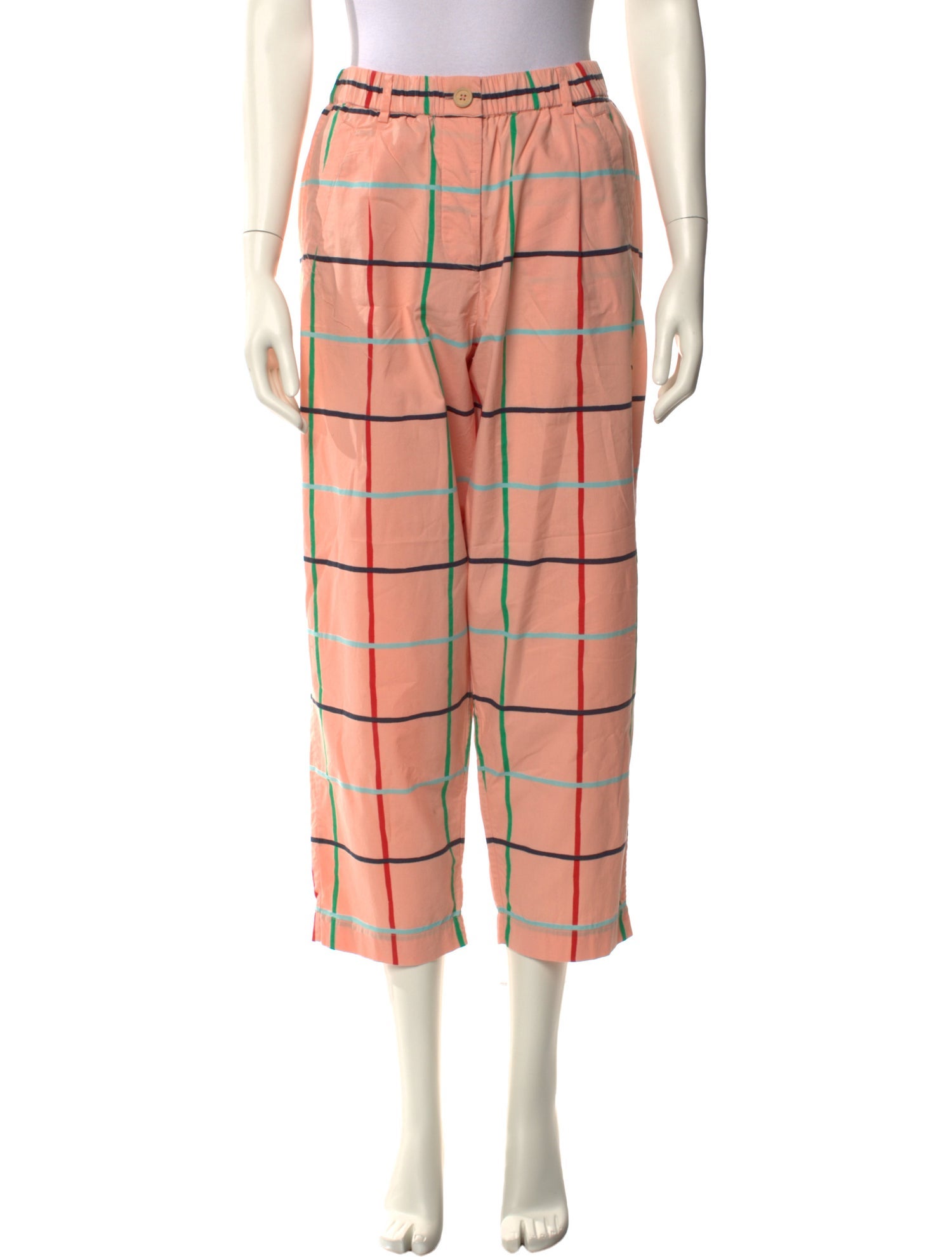 Clare V. Plaid Print Straight Leg Pants