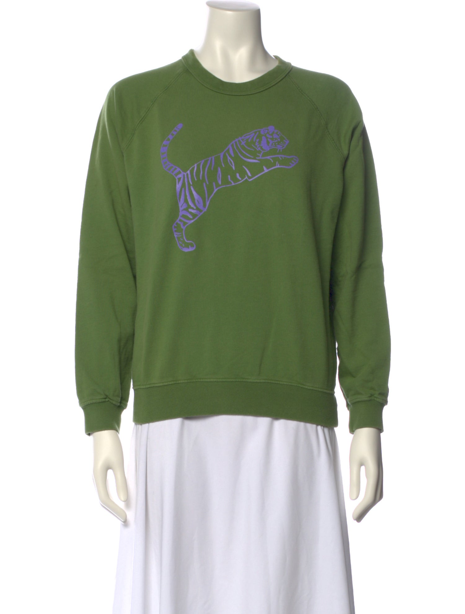 Clare V. Graphic Print Crew Neck Sweatshirt