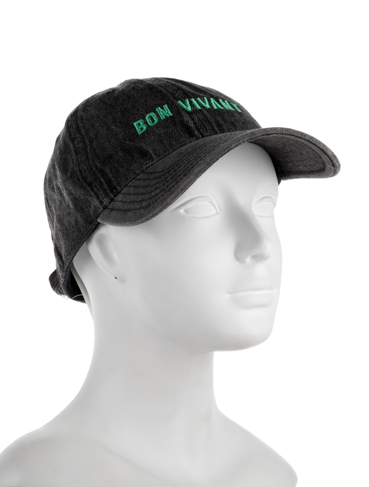 Clare V. Denim Embroidered Baseball Hat