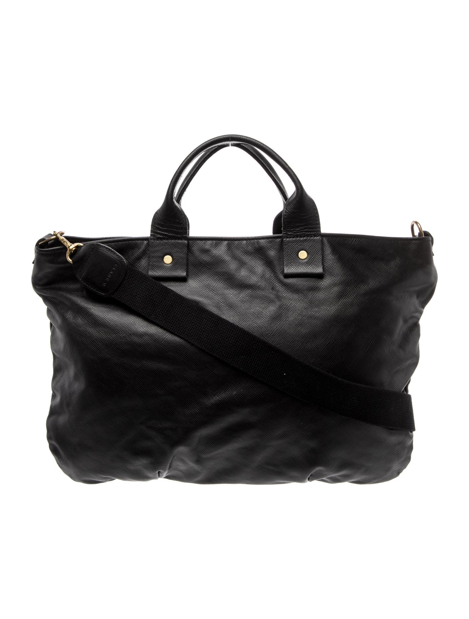 Clare V. Leather Top Handle Bag