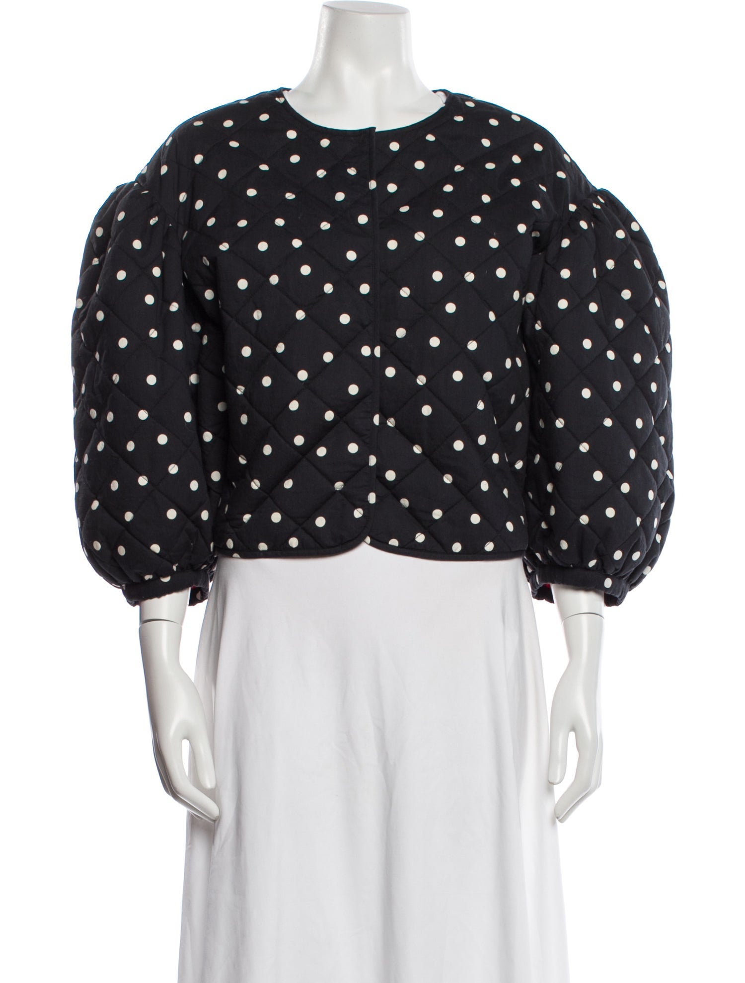 Clare V. Polka Dot Print Evening Jacket