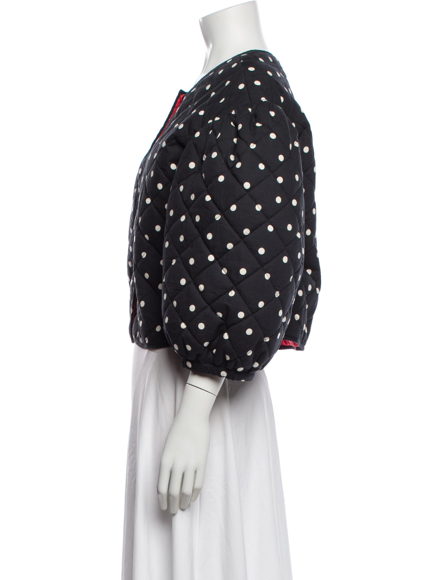 Clare V. Polka Dot Print Evening Jacket