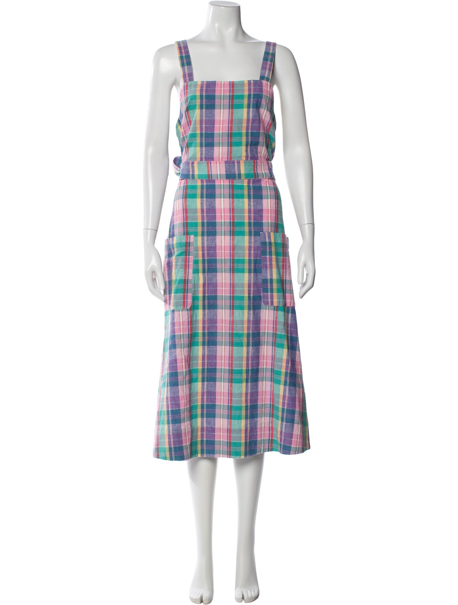 Clare V. Plaid Print Long Dress