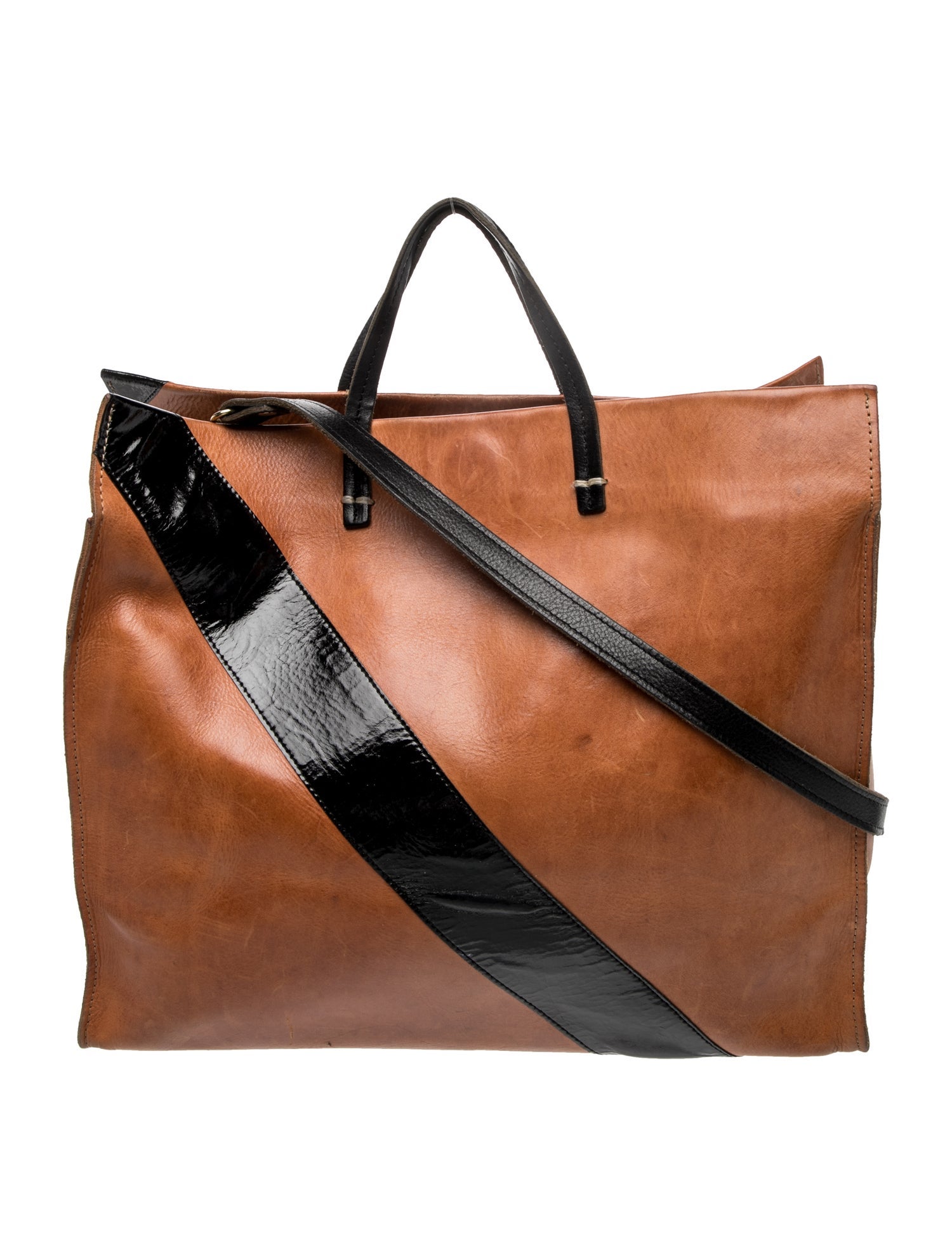 Clare V. Leather Top Handle Bag