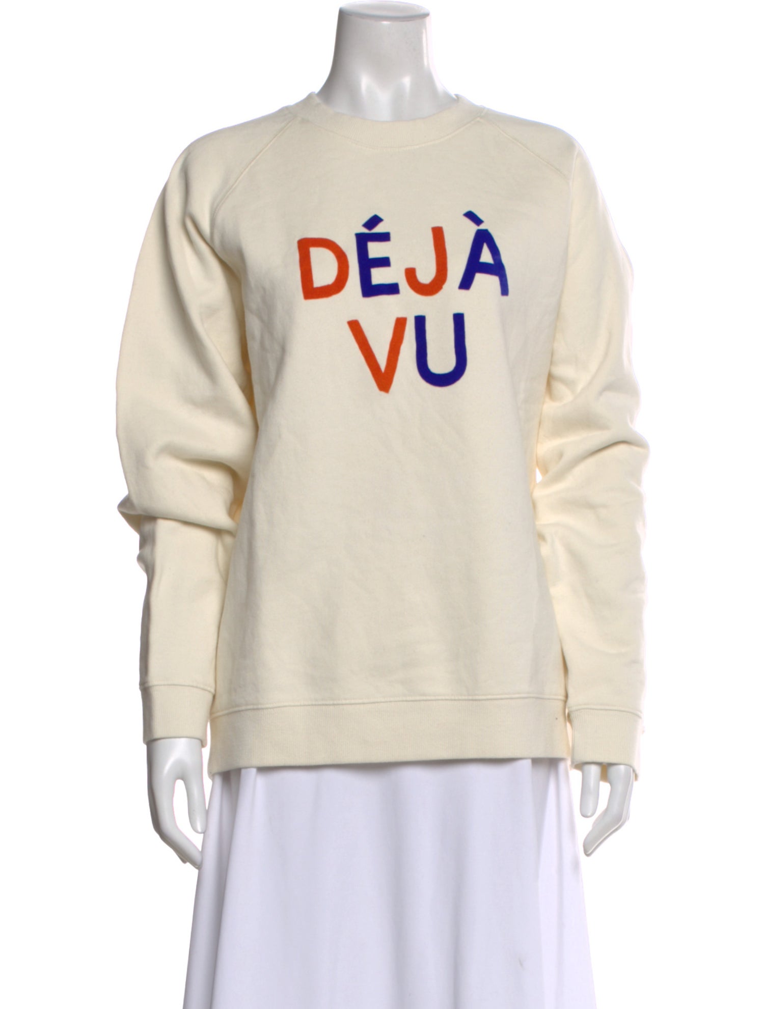 Clare V. Graphic Print Crew Neck Sweatshirt