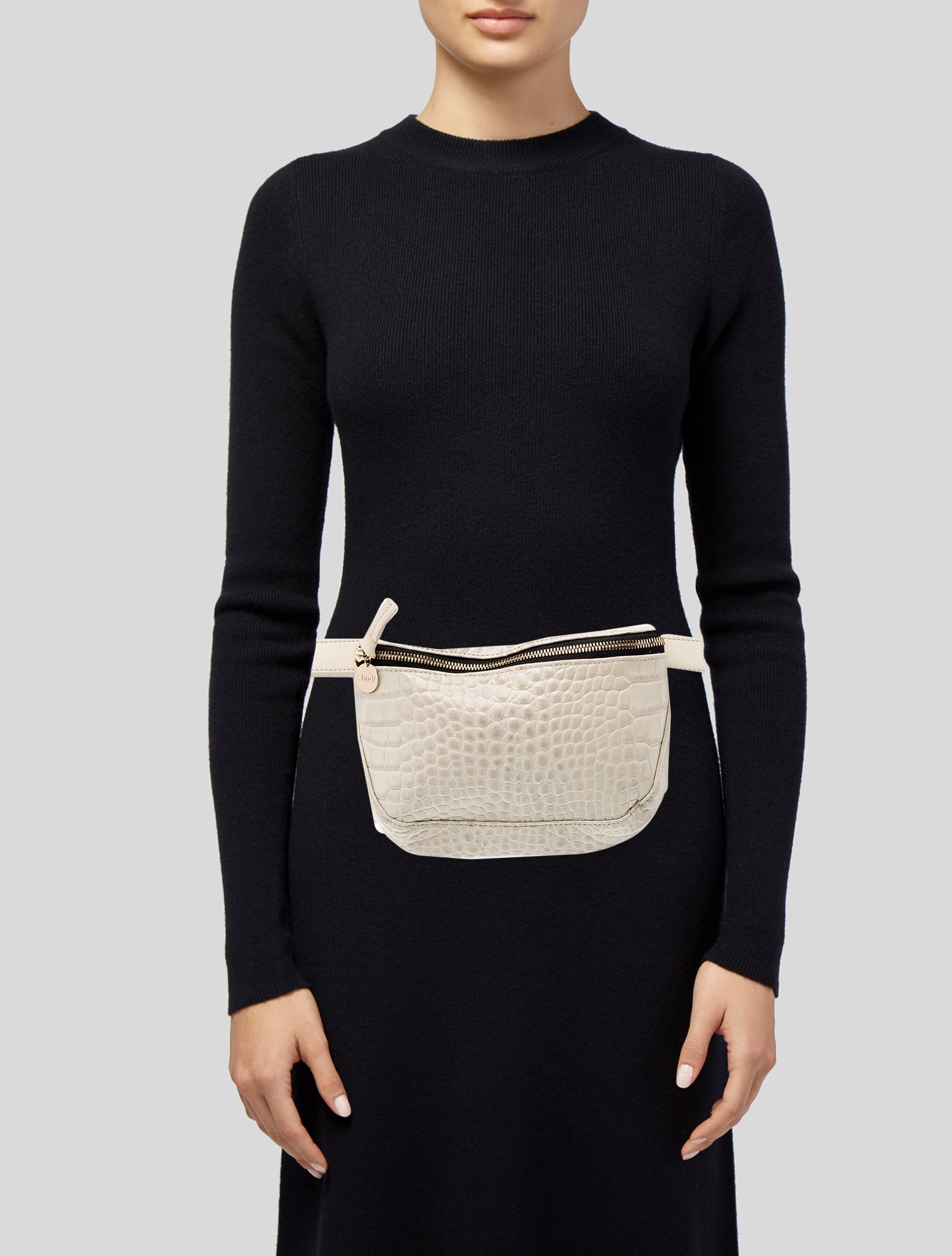 Clare V. Embossed Leather Belt Bag