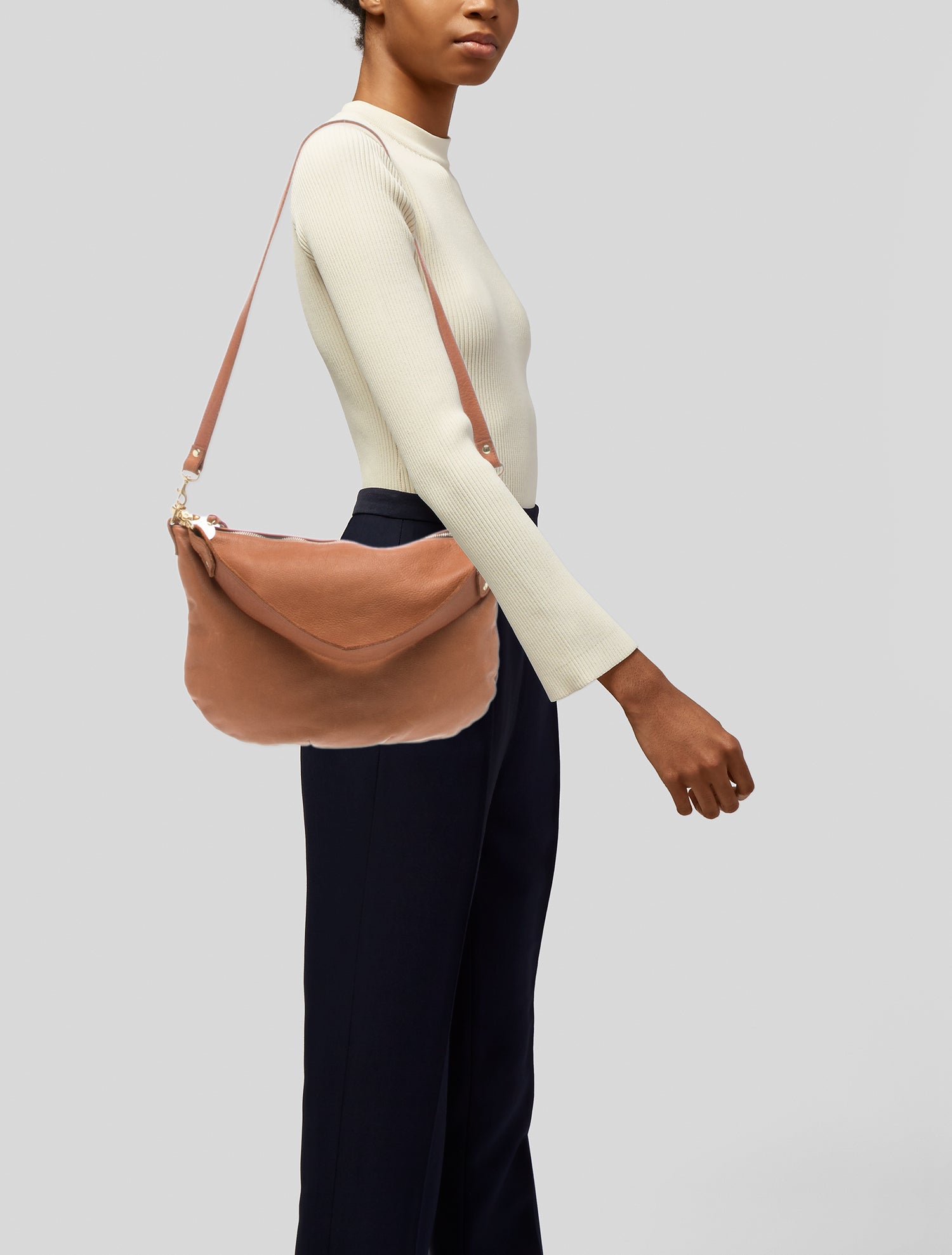 Clare V. Leather Shoulder Bag