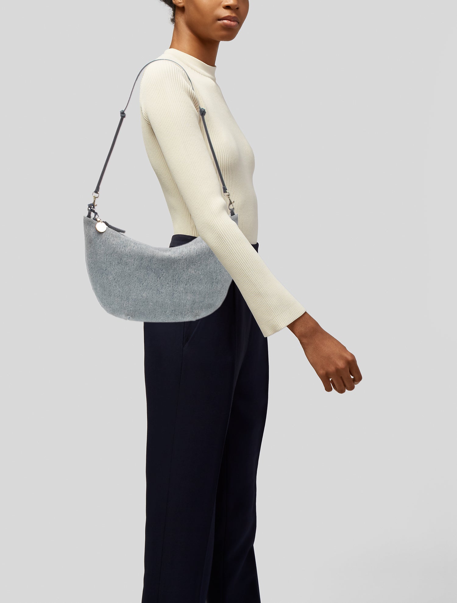 Clare V. Denim Shoulder Bag