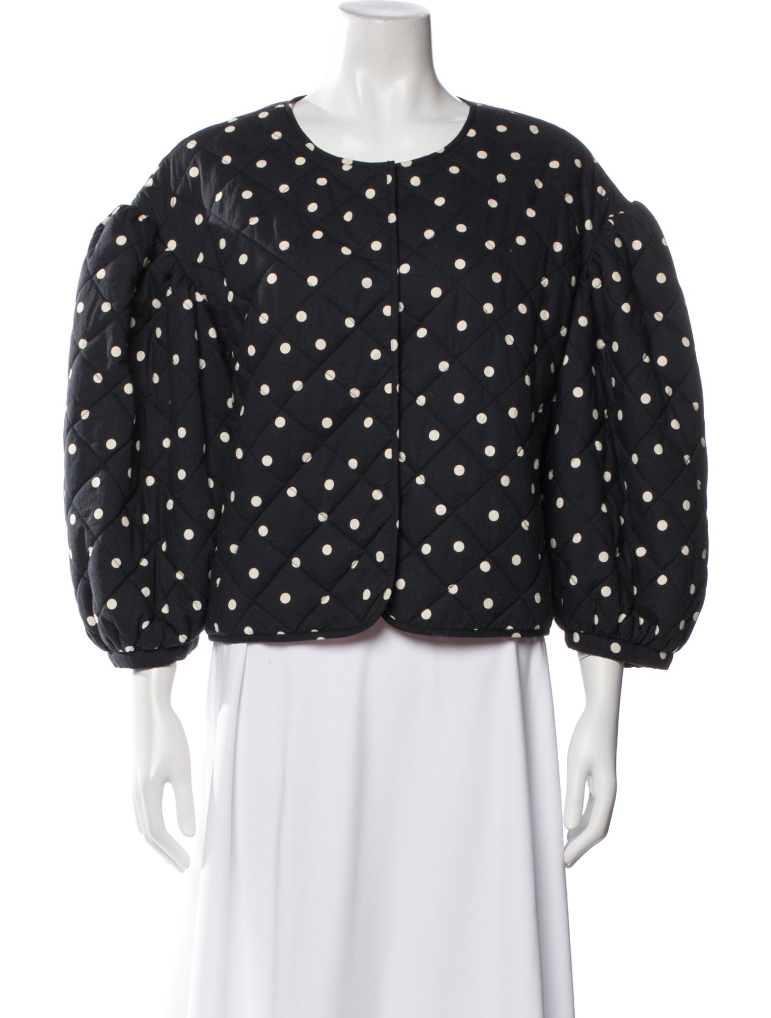 Clare V. Polka Dot Print Evening Jacket