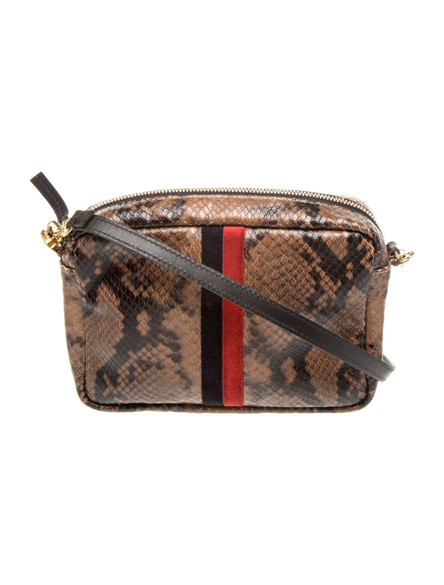 Clare V. Snakeskin Shoulder Bag