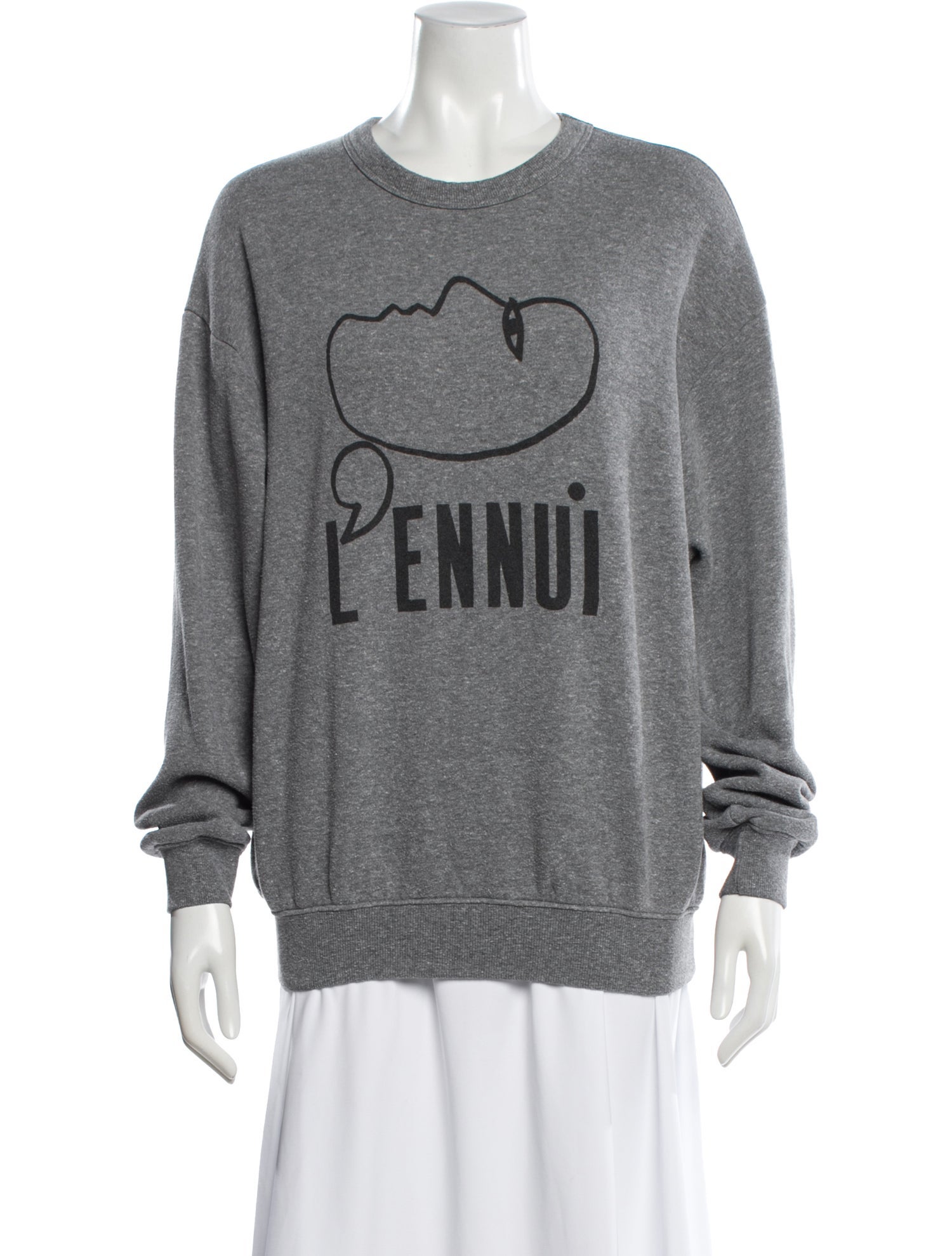 Clare V. Graphic Print Crew Neck Sweatshirt