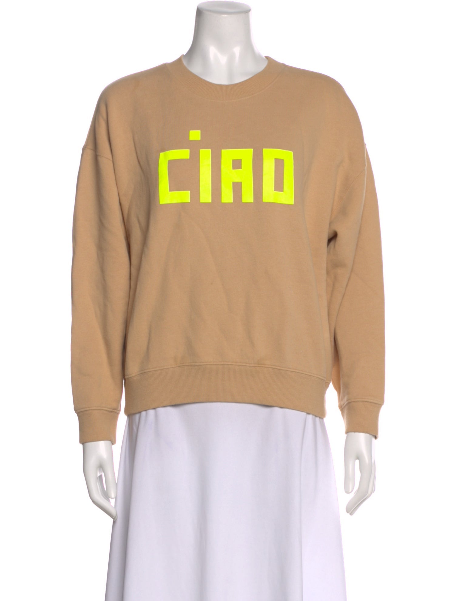 Clare V. Graphic Print Crew Neck Sweatshirt