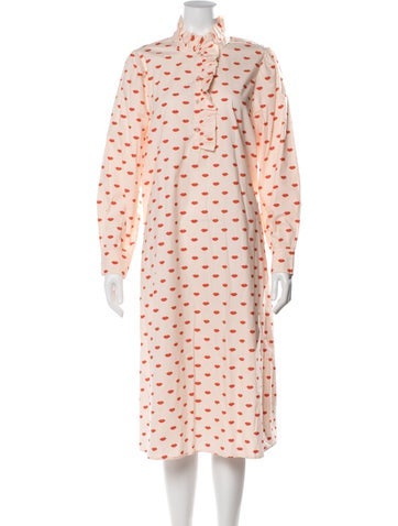 Pre-owned Clare V Printed Long Dress In Pink