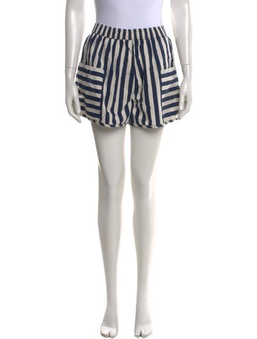 Pre-owned Clare V Striped Mini Shorts In Multi