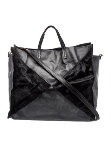 Pre-owned Clare V Leather Messenger Bag In Black