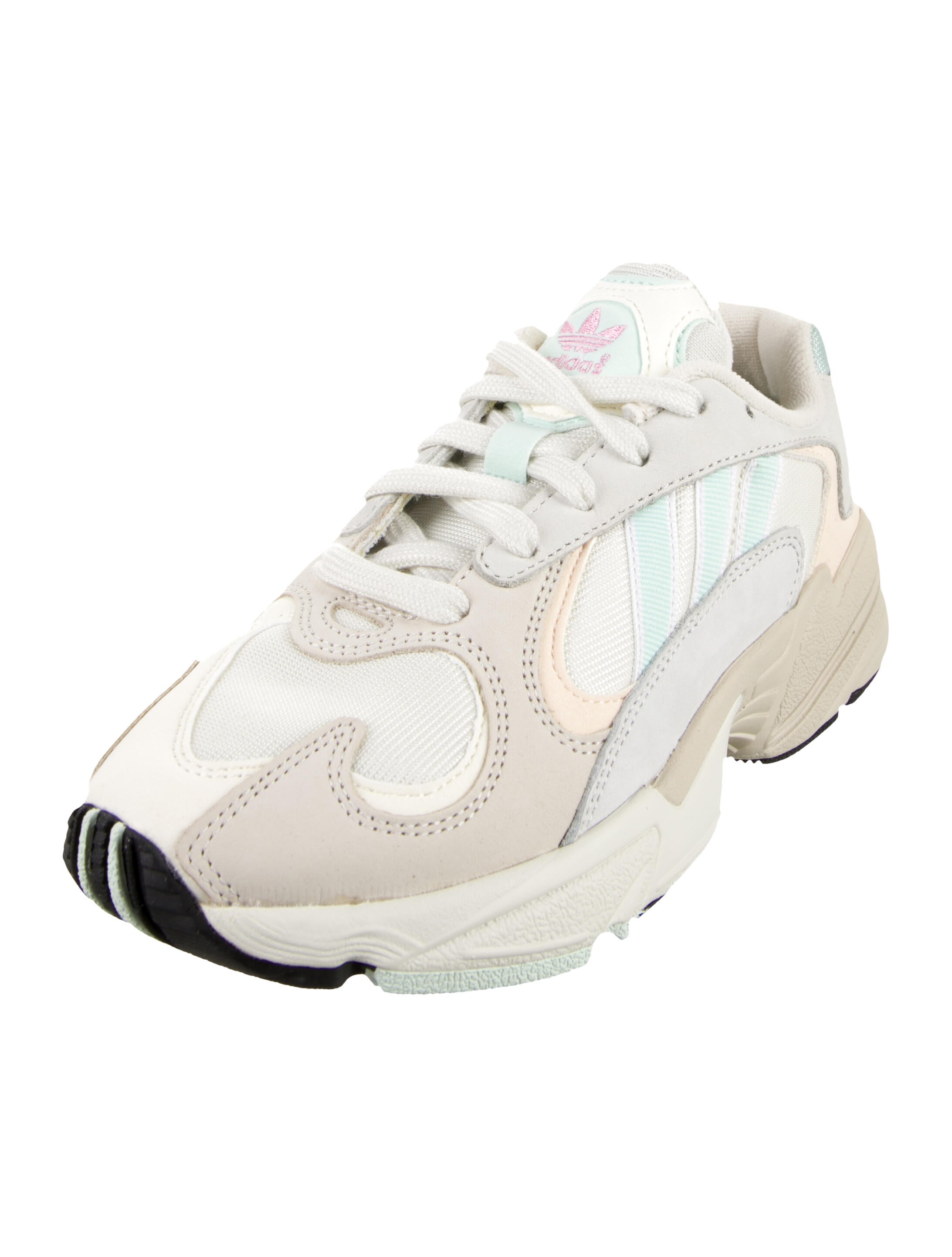 Adidas Leather Colorblock Pattern Chunky Sneakers