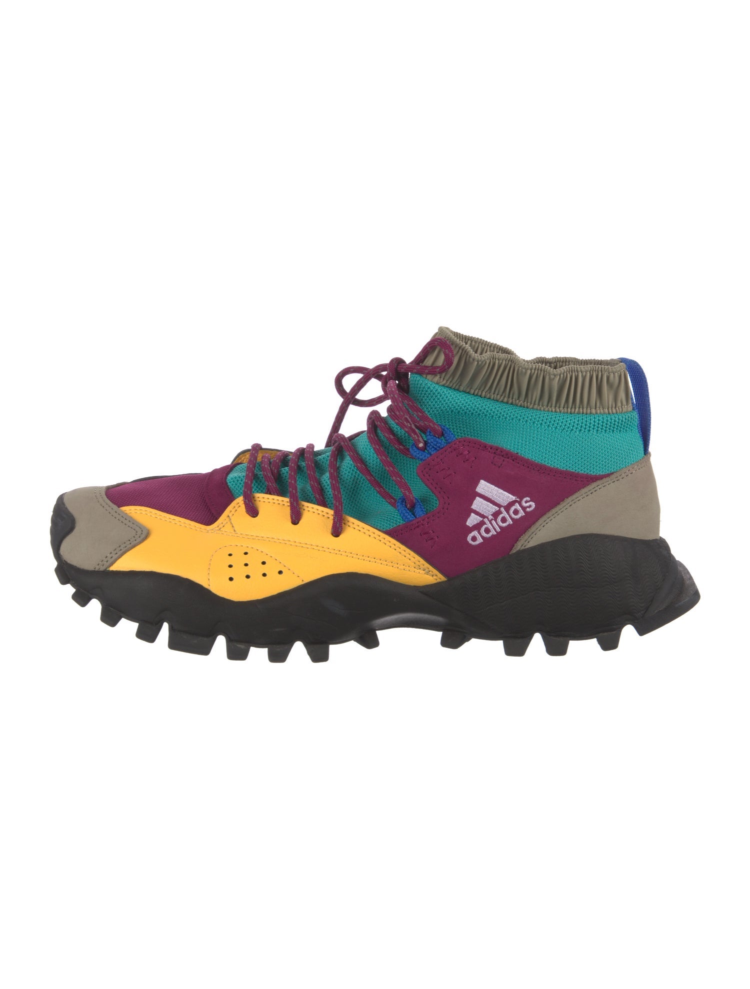 Adidas Leather Colorblock Pattern Sock Sneakers