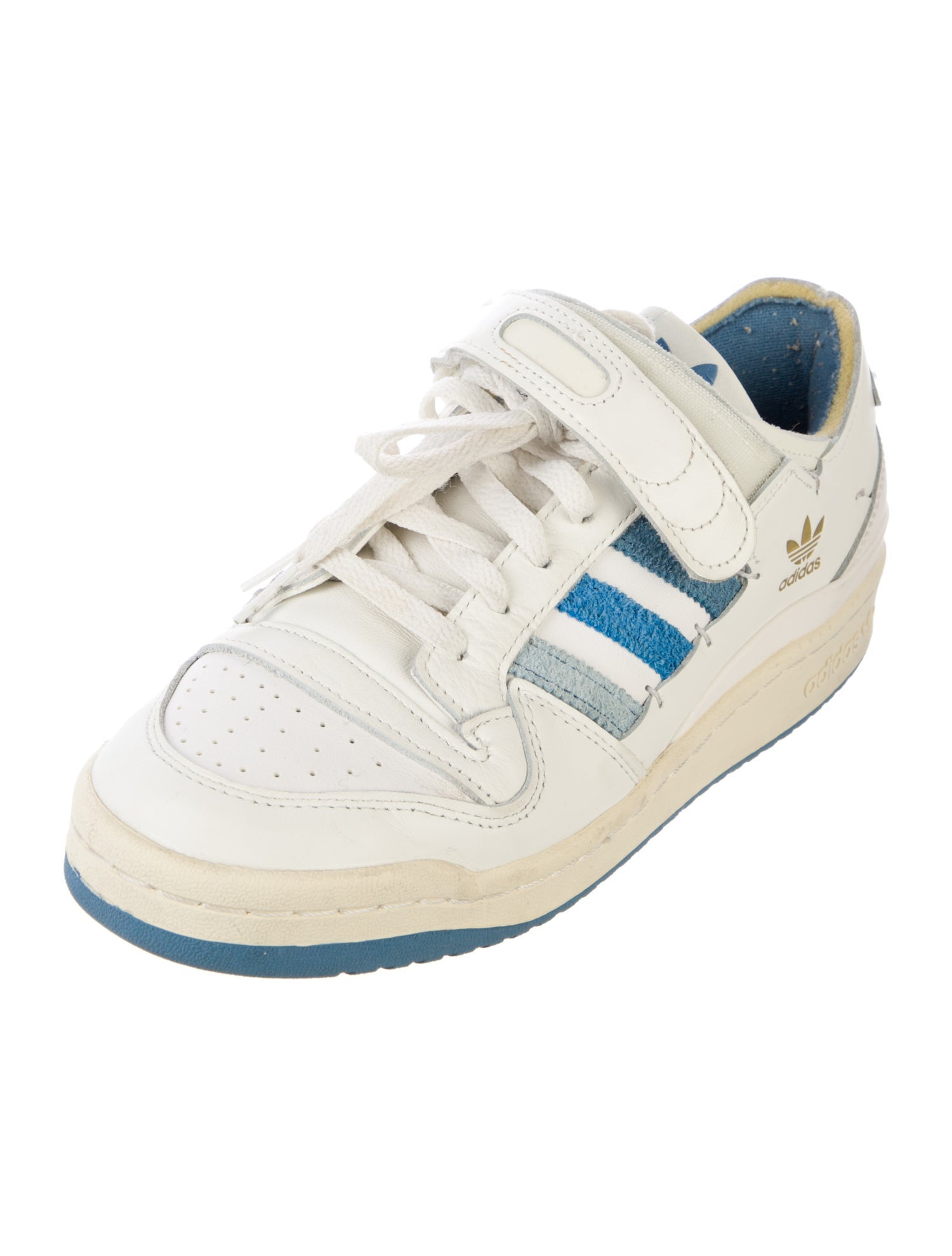 Adidas Leather Colorblock Pattern Athletic Sneakers