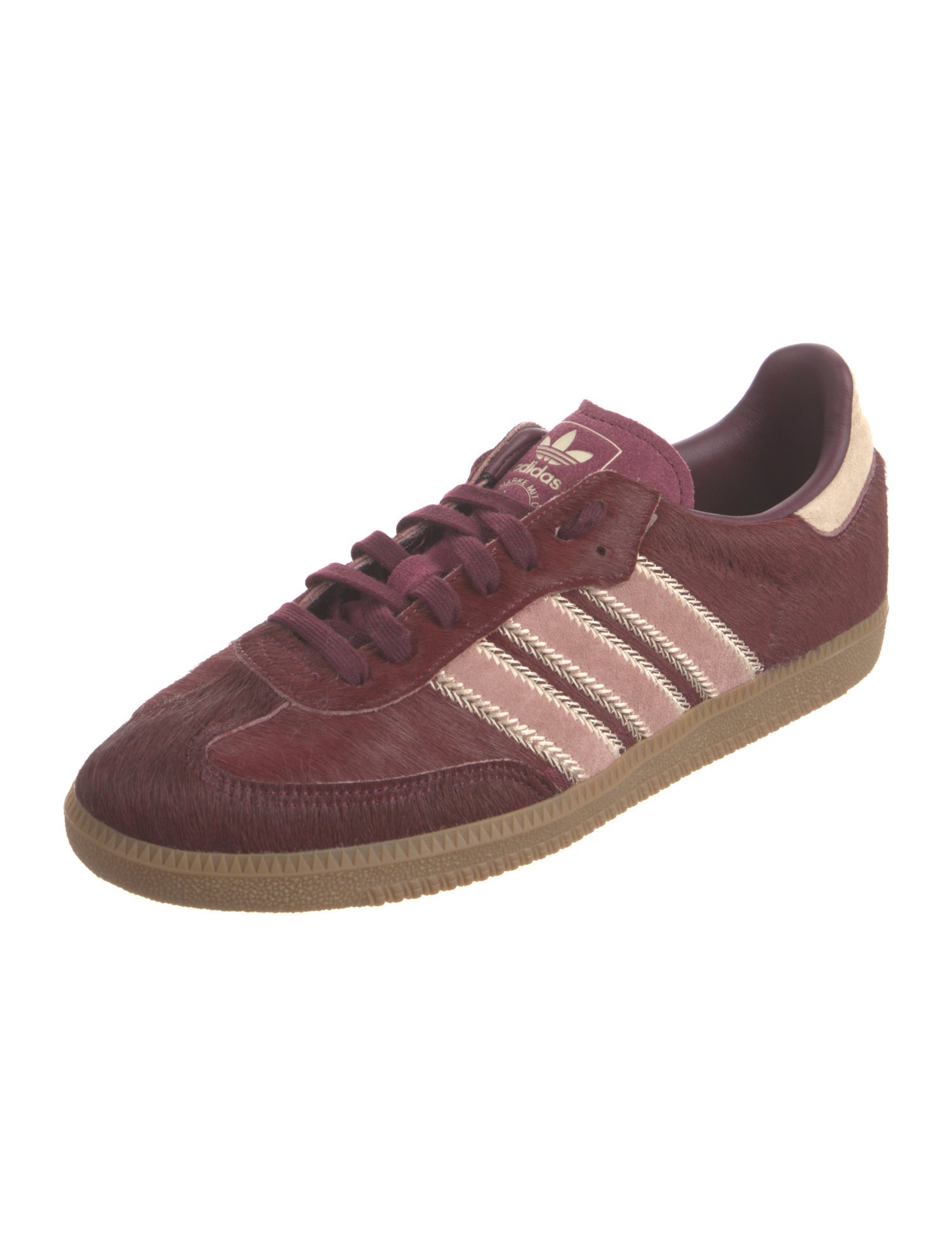 Adidas Samba OG Maroon Sand Strata Pony Sneakers