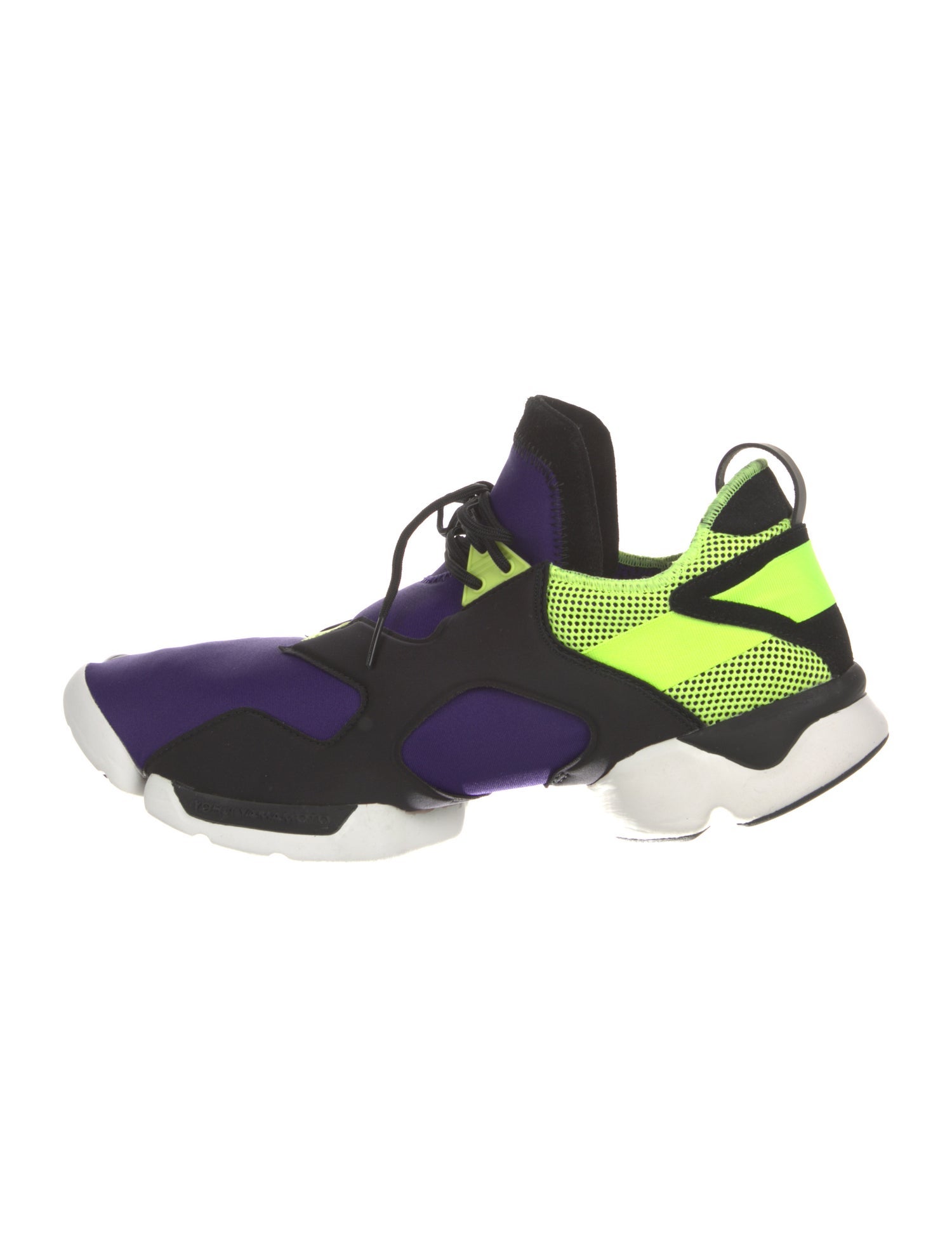 Y-3 Mesh Colorblock Pattern Athletic Sneakers