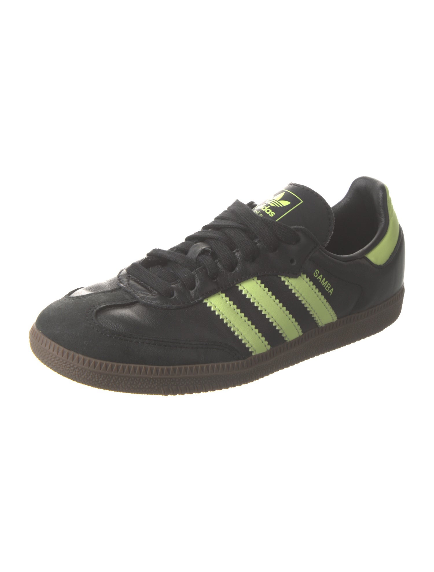 Adidas Samba OG Black Pulse Lime Sneakers