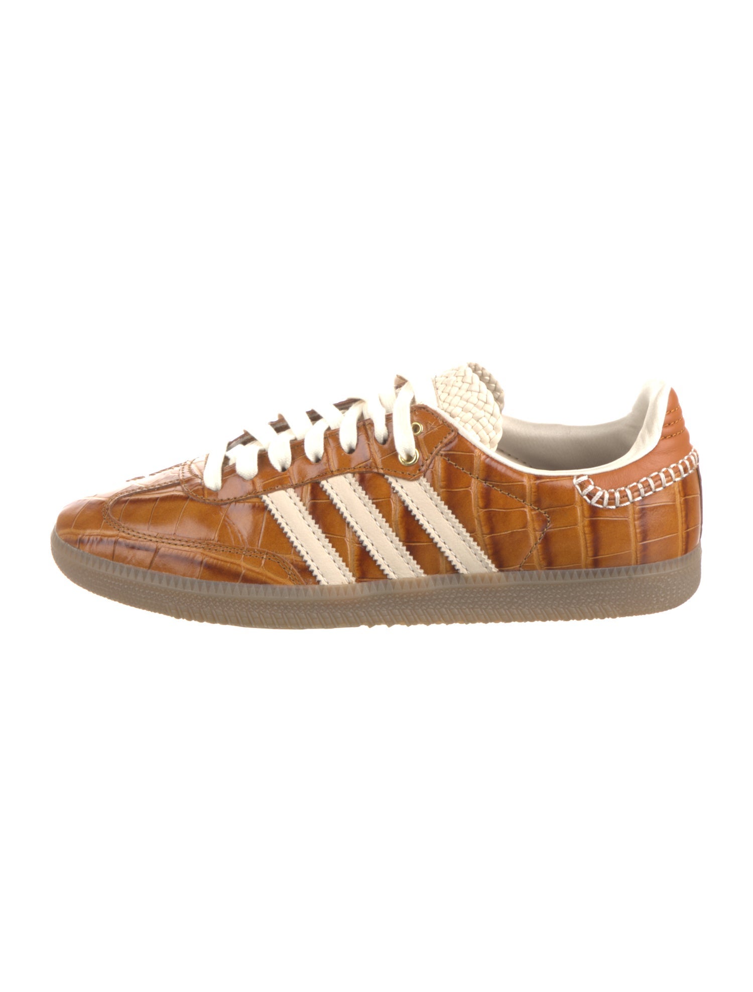 Wales Bonner x adidas Originals Embossed Leather Printed Sneakers w/ Tags