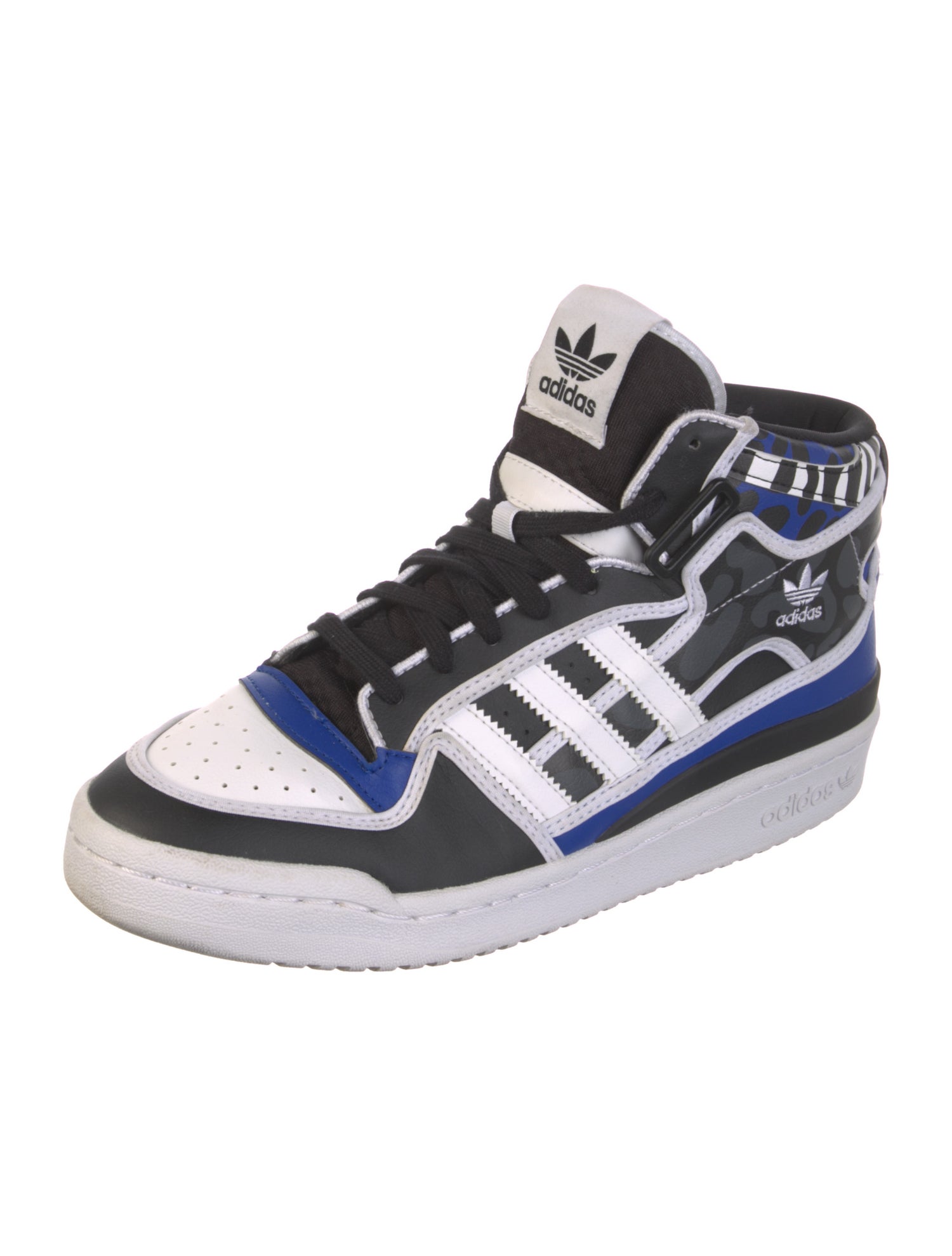 Adidas Leather Colorblock Pattern Athletic Sneakers