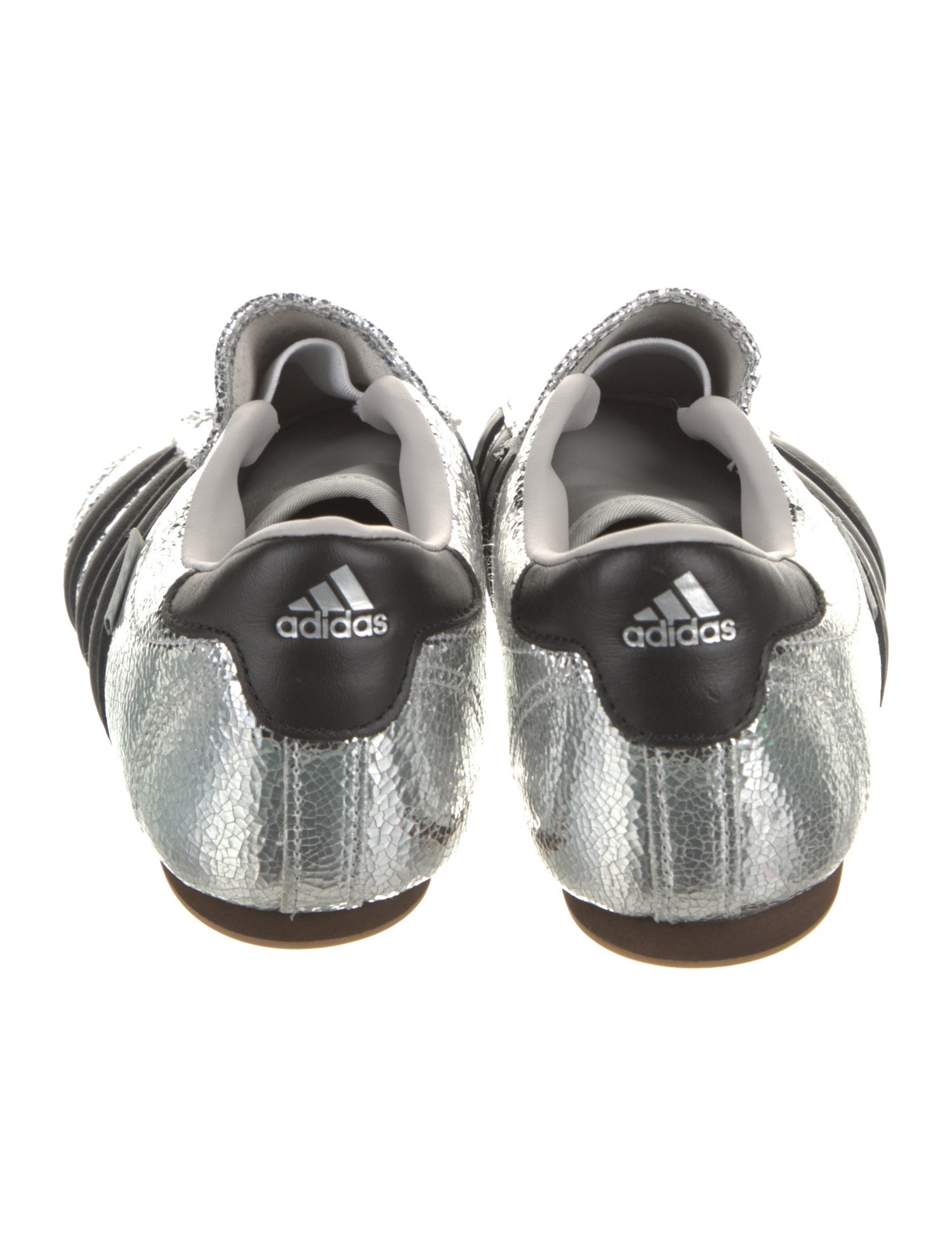 Adidas Patent Leather Leather Trim Embellishment Sneakers